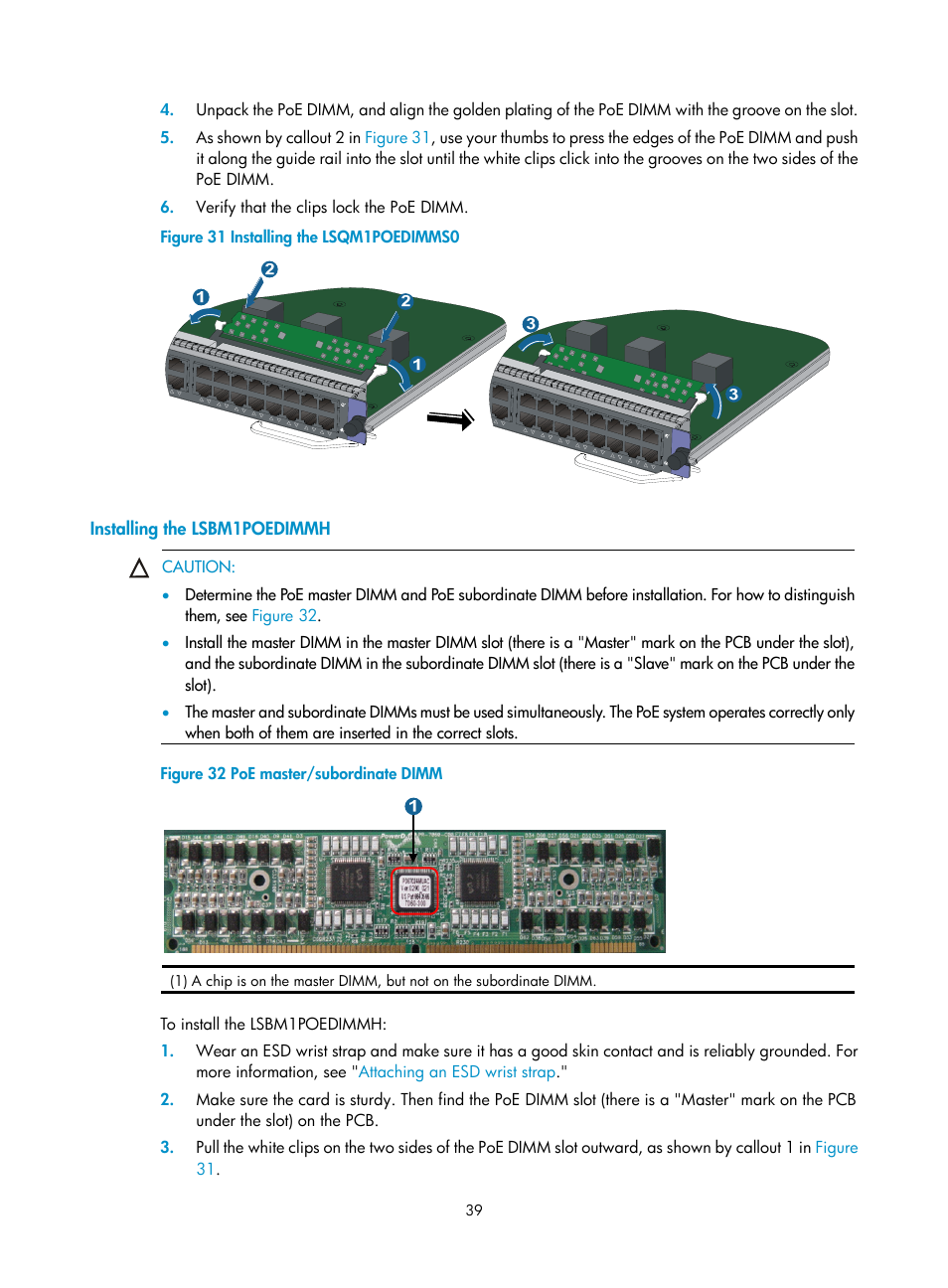 Installing the lsbm1poedimmh, Figure | H3C Technologies H3C S7500E Series Switches User Manual | Page 49 / 161