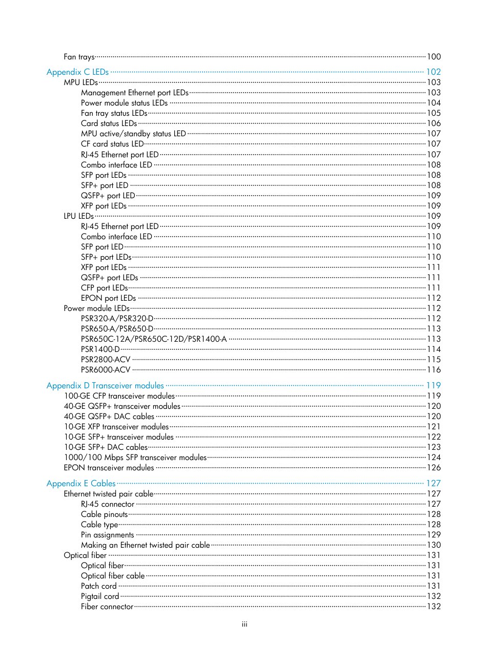 H3C Technologies H3C S7500E Series Switches User Manual | Page 9 / 161