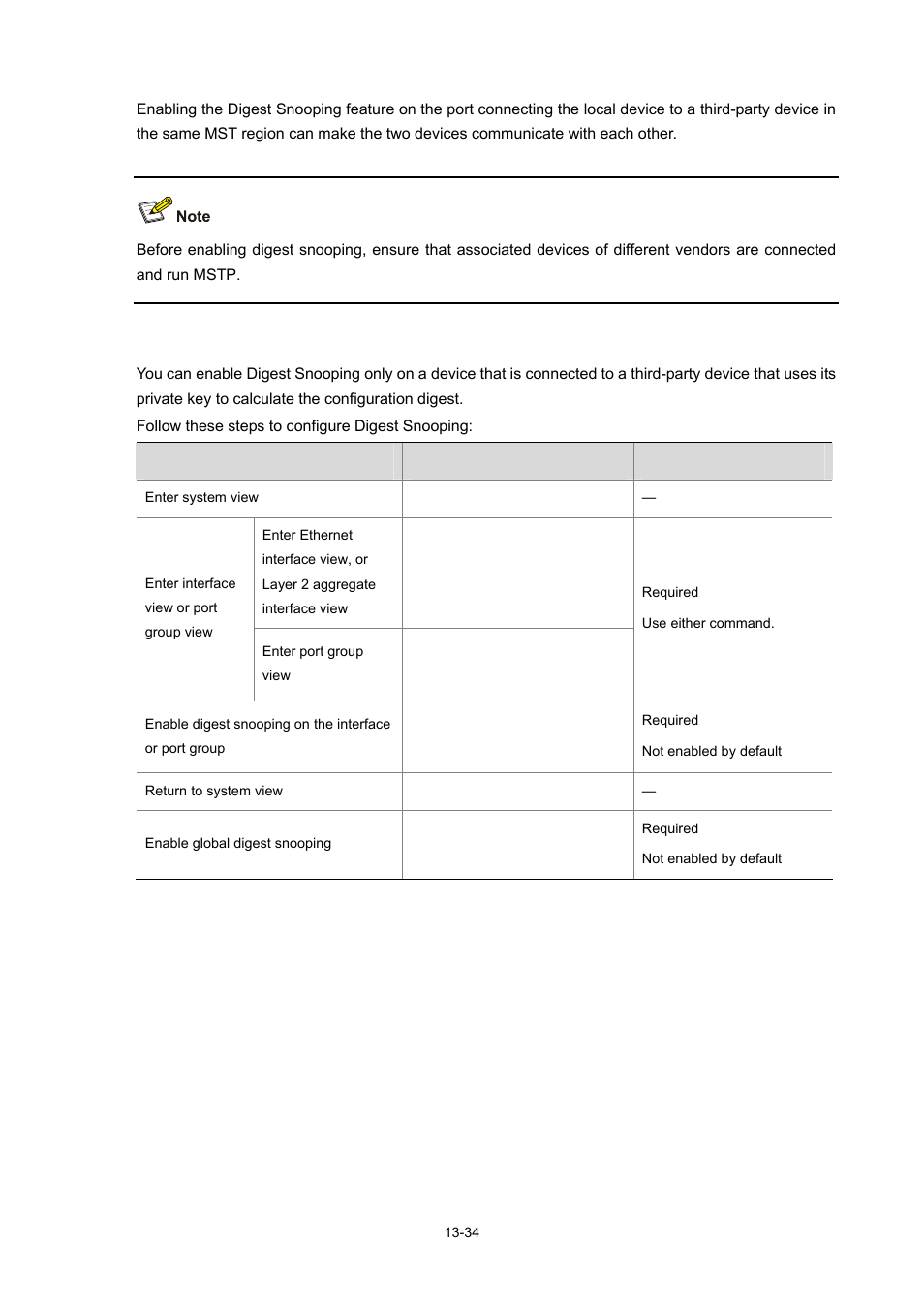 Configuring the digest snooping feature | H3C Technologies H3C S7500E Series Switches User Manual | Page 186 / 337