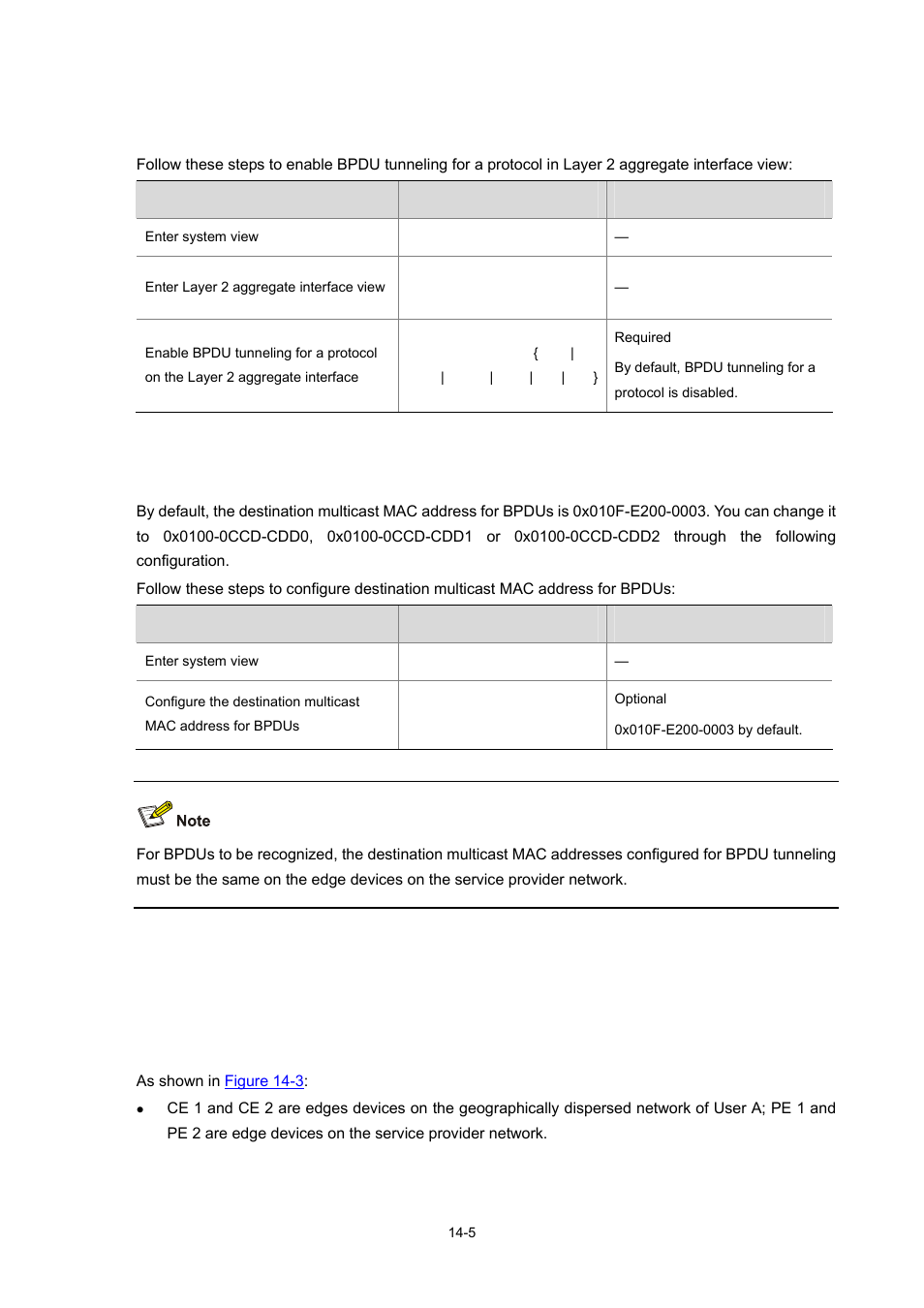 Bpdu tunneling configuration examples, Bpdu tunneling for stp configuration example, Network requirements | H3C Technologies H3C S7500E Series Switches User Manual | Page 205 / 337