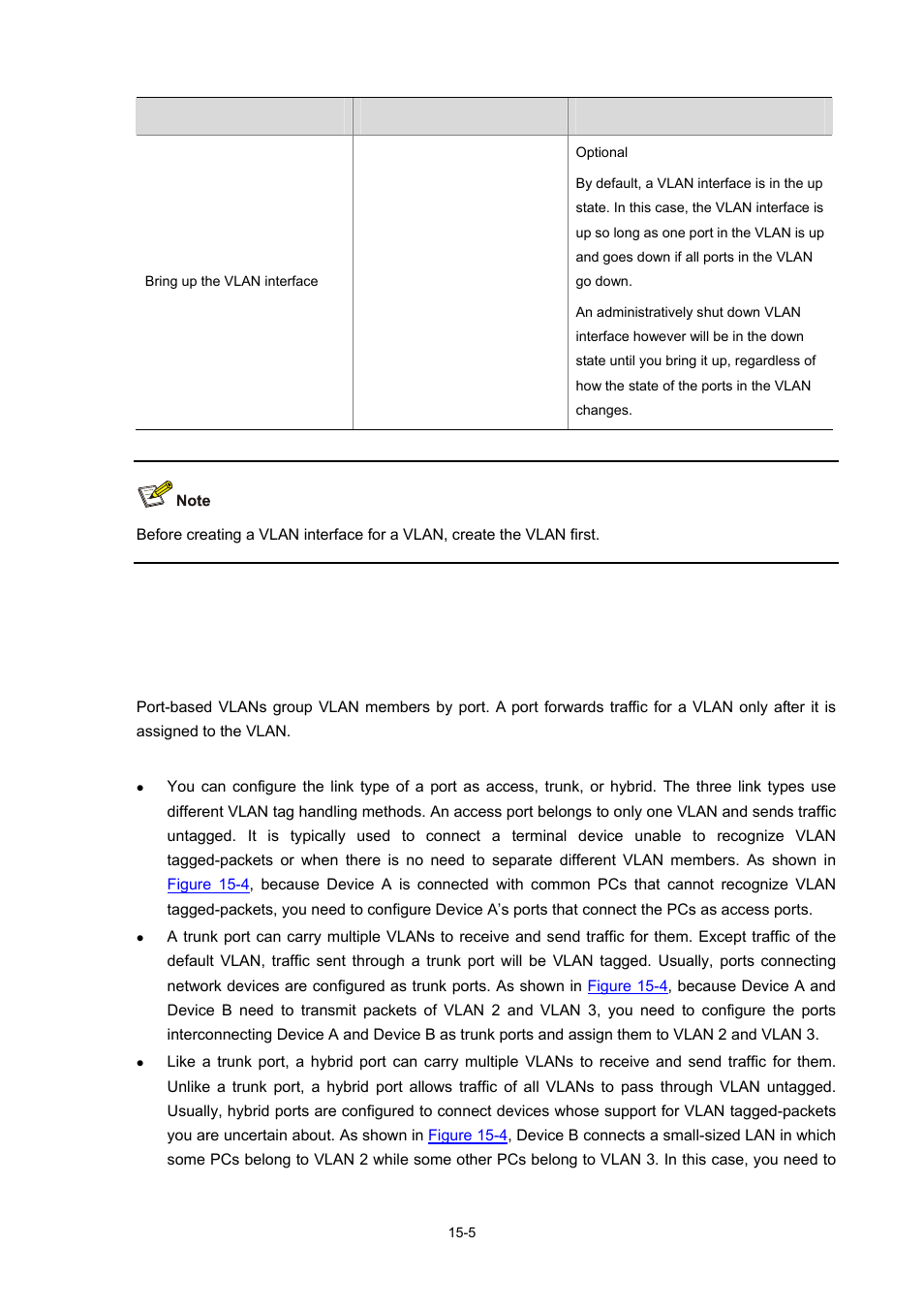 Port-based vlan configuration, Introduction to port-based vlan, Port link type | Ction, Introduction to, Port-based vlan | H3C Technologies H3C S7500E Series Switches User Manual | Page 213 / 337