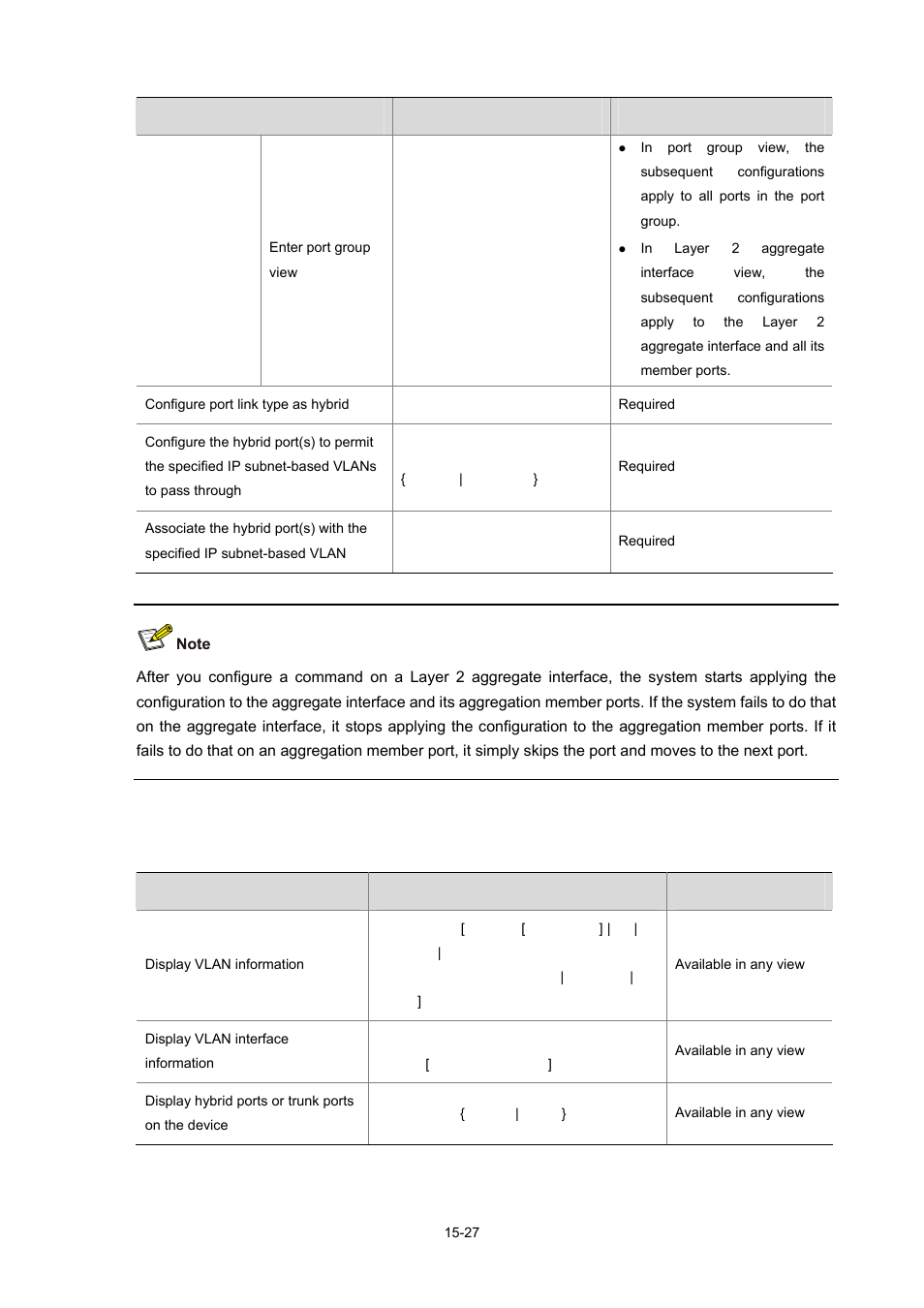 Displaying and maintaining vlan | H3C Technologies H3C S7500E Series Switches User Manual | Page 235 / 337