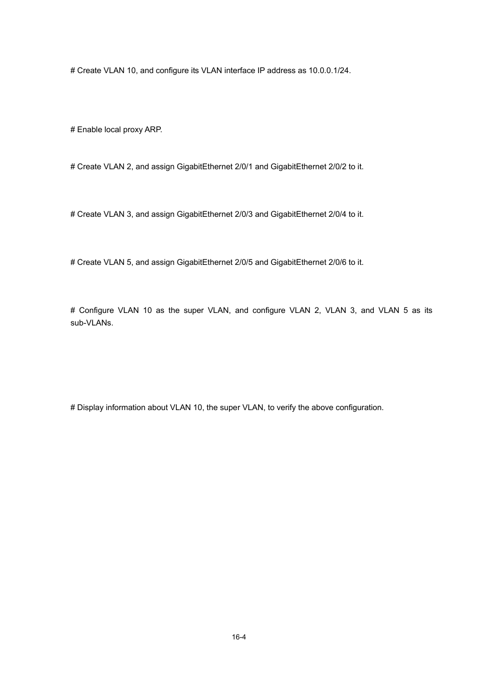 Configuration procedure, Verification | H3C Technologies H3C S7500E Series Switches User Manual | Page 240 / 337