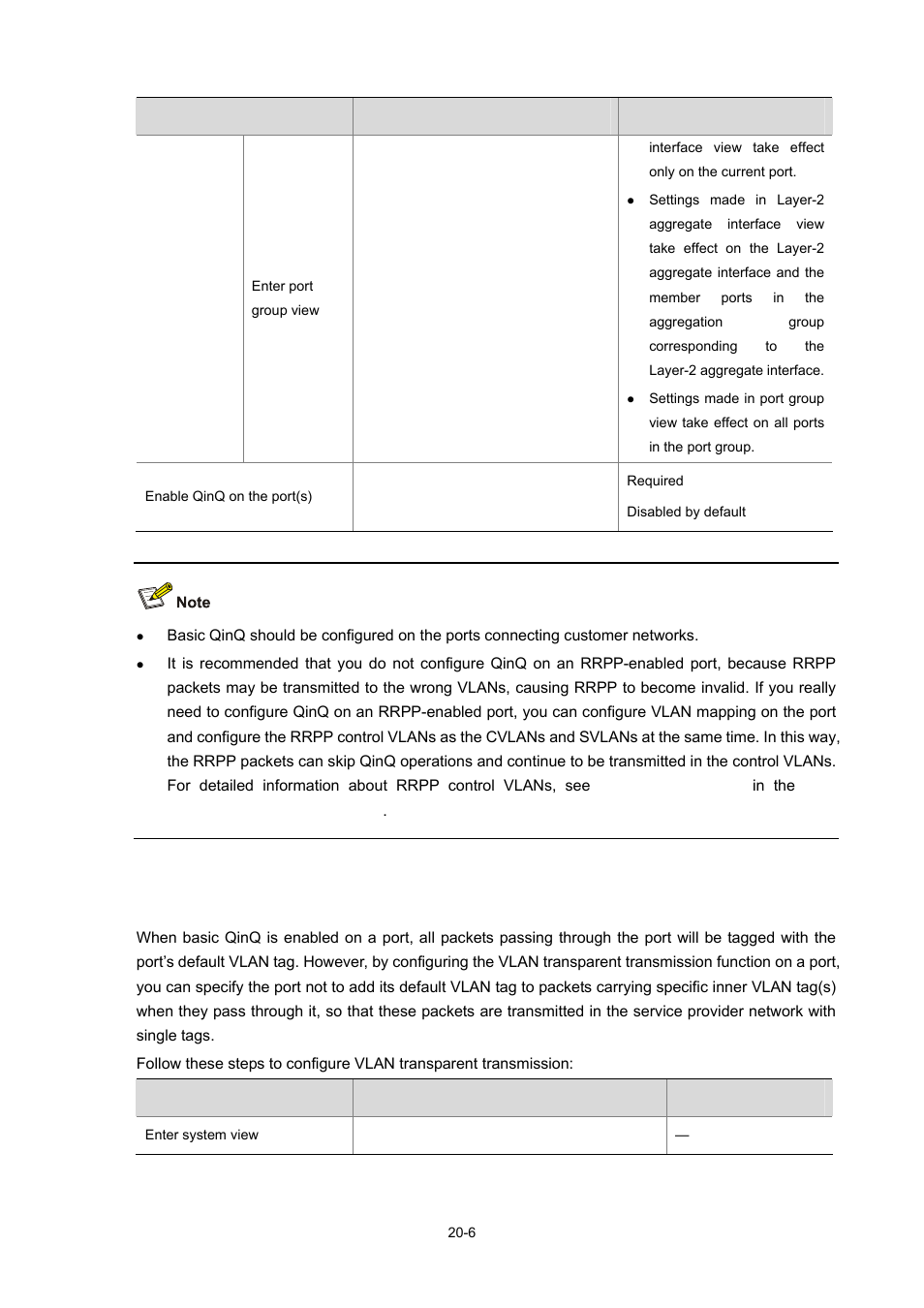 Configuring vlan transparent transmission | H3C Technologies H3C S7500E Series Switches User Manual | Page 275 / 337