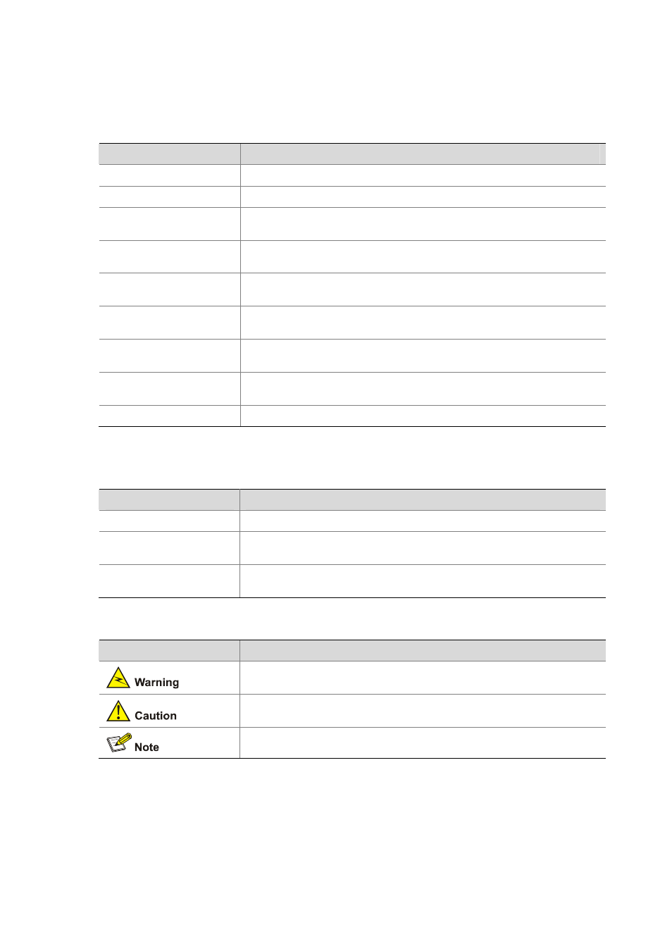 Conventions, Command conventions, Gui conventions | Symbols | H3C Technologies H3C S7500E Series Switches User Manual | Page 4 / 337