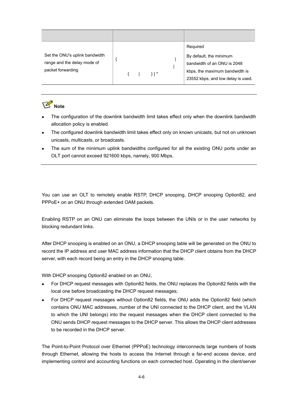 Enabling related protocols on an onu, Rstp, Dhcp snooping | Dhcp snooping option82, Pppoe | H3C Technologies H3C S7500E Series Switches User Manual | Page 59 / 337