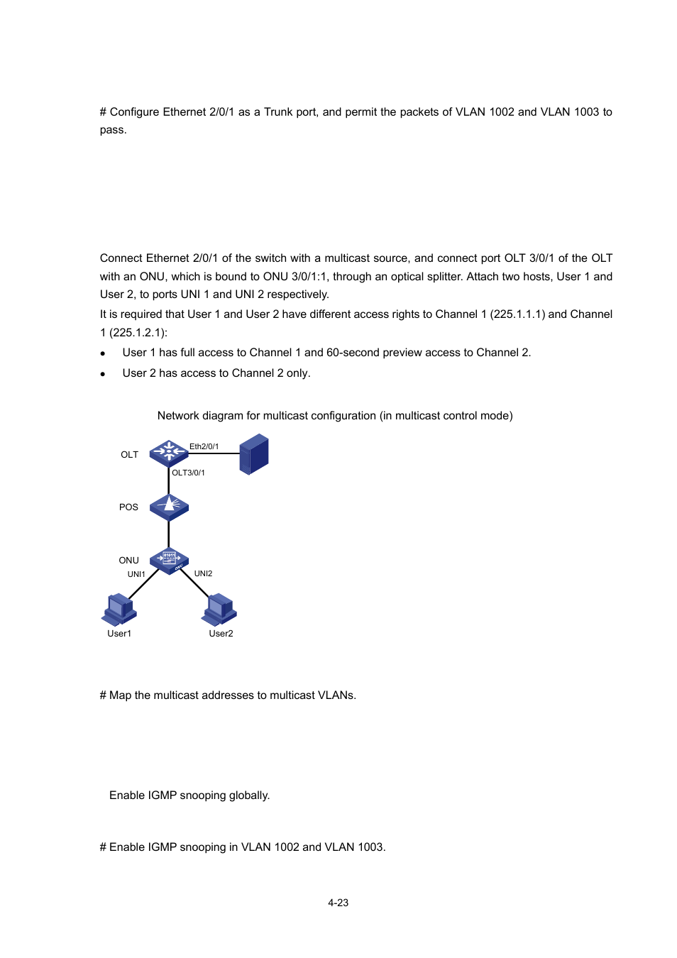 Network requirements, Network diagram, Configuration procedure | H3C Technologies H3C S7500E Series Switches User Manual | Page 76 / 337