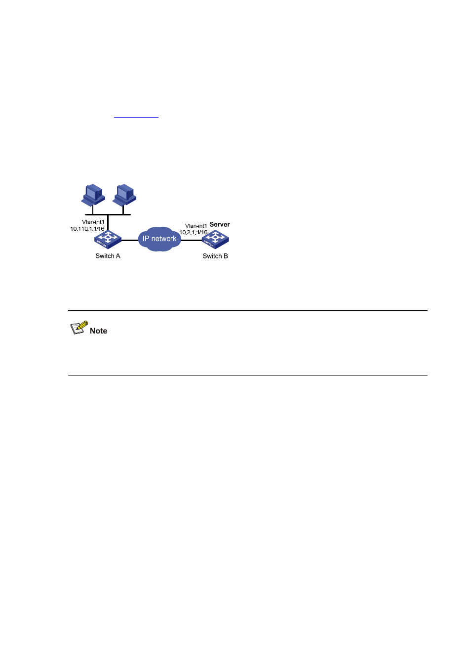 Udp helper configuration examples, Udp helper configuration example, Network requirements | Configuration procedure | H3C Technologies H3C S7500E Series Switches User Manual | Page 119 / 205