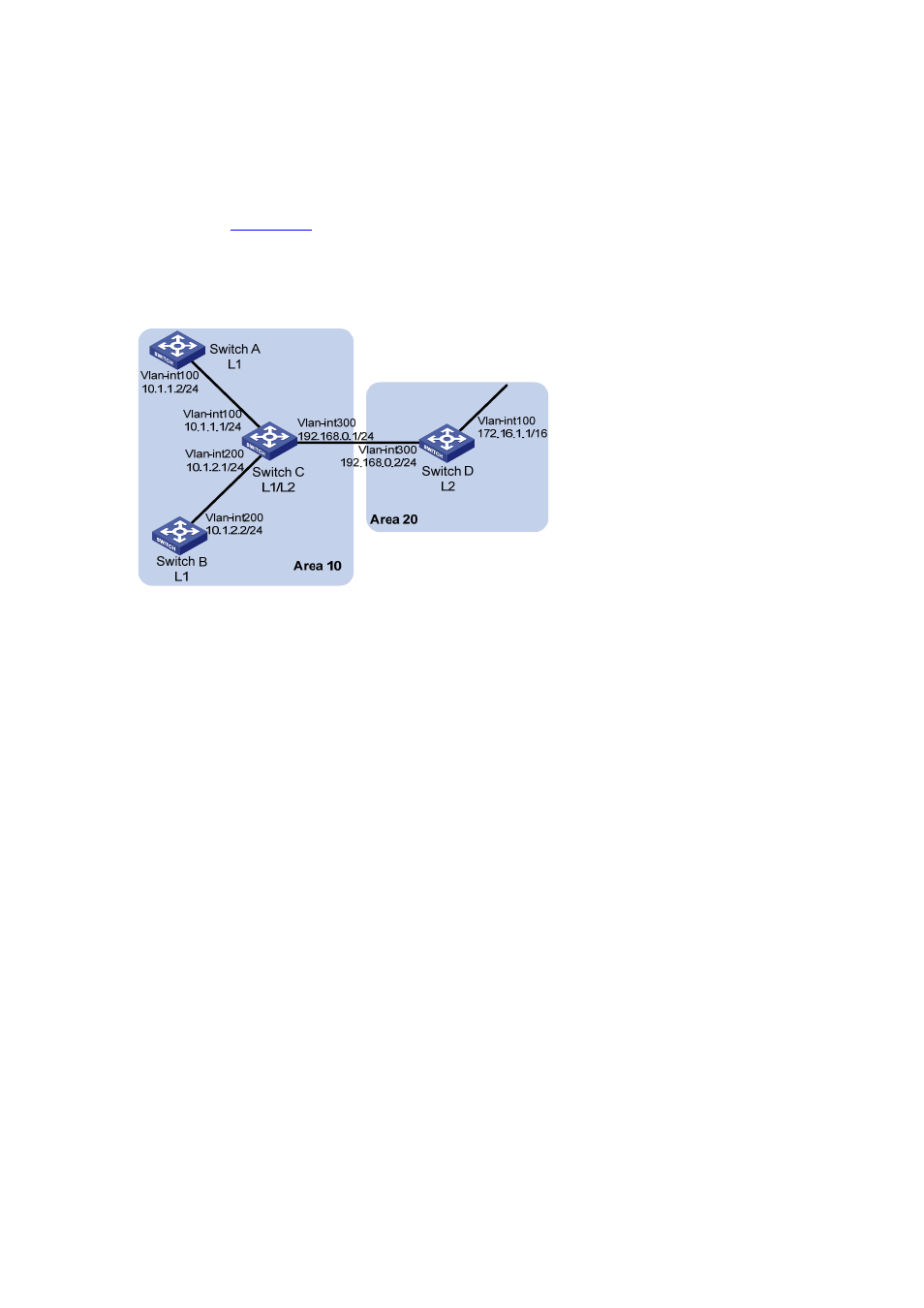 Is-is configuration example, Is-is basic configuration, Network requirements | Configuration procedure | H3C Technologies H3C S7500E Series Switches User Manual | Page 185 / 386