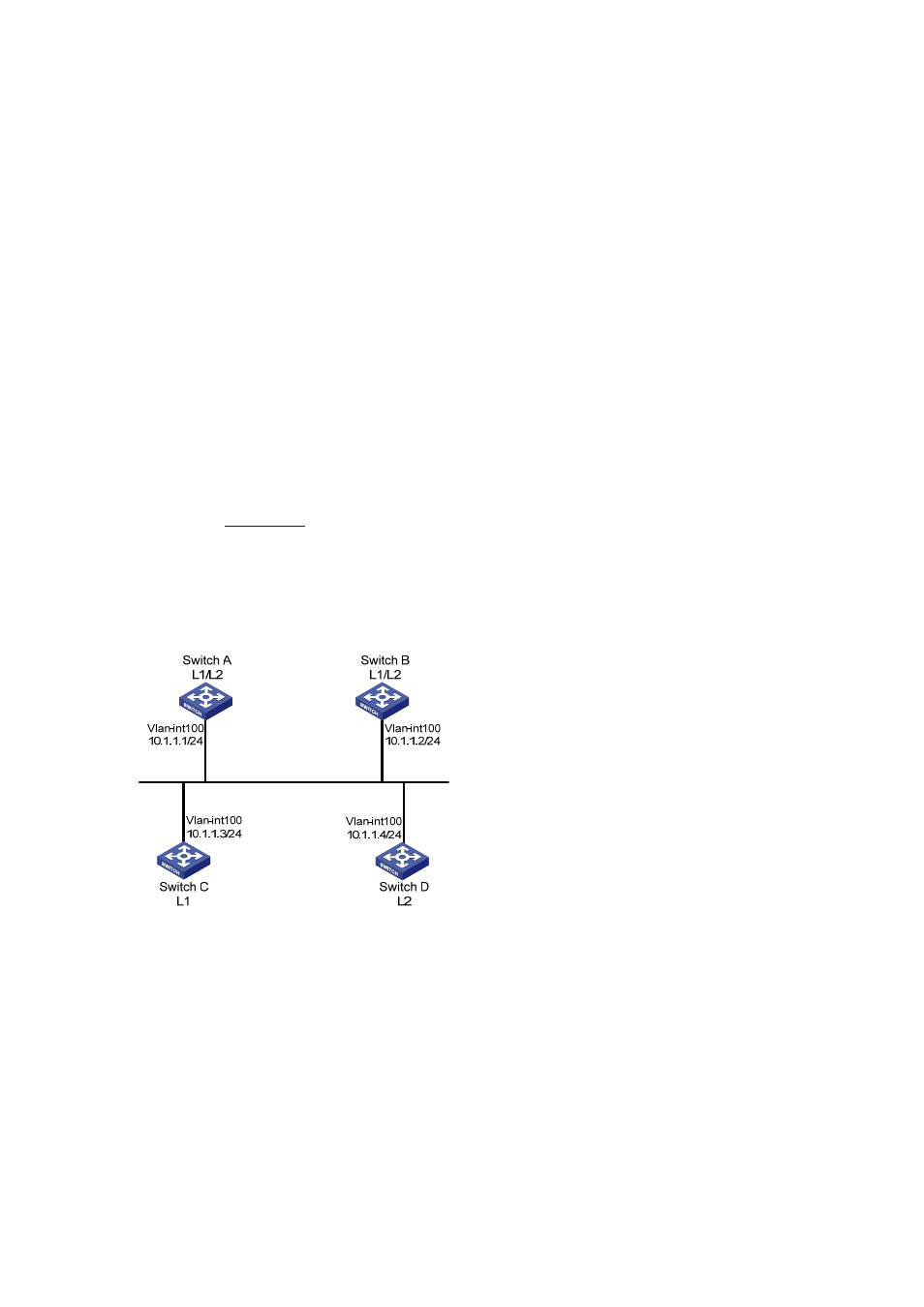 Dis election configuration, Network requirements, Configuration procedure | H3C Technologies H3C S7500E Series Switches User Manual | Page 189 / 386