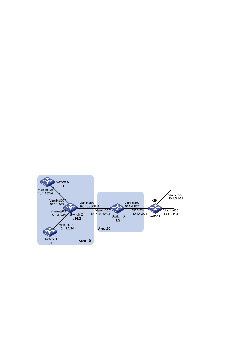 Configuring is-is route redistribution, Network requirements, Configuration procedure | H3C Technologies H3C S7500E Series Switches User Manual | Page 193 / 386