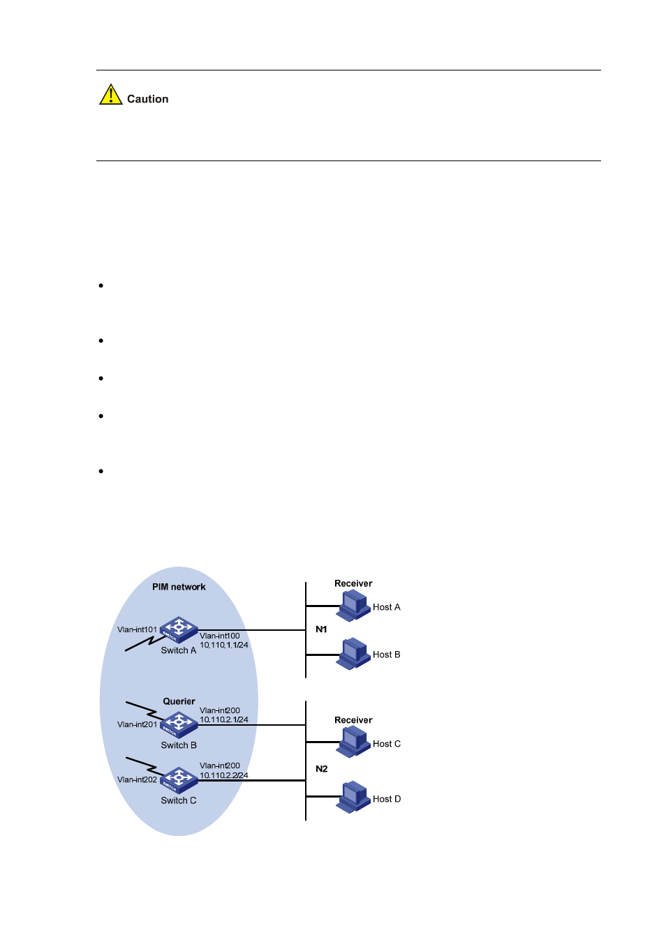 Igmp configuration examples, Basic igmp functions configuration example, Network requirements | Network diagram | H3C Technologies H3C S7500E Series Switches User Manual | Page 130 / 430