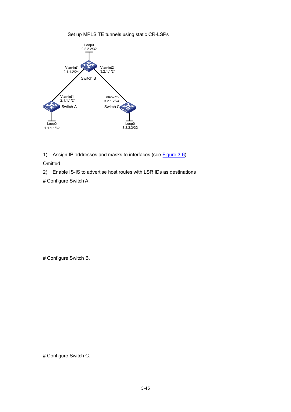 Configuration procedure | H3C Technologies H3C S7500E Series Switches User Manual | Page 127 / 334