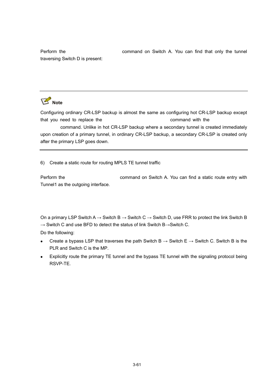 Frr configuration example, Network requirements | H3C Technologies H3C S7500E Series Switches User Manual | Page 143 / 334