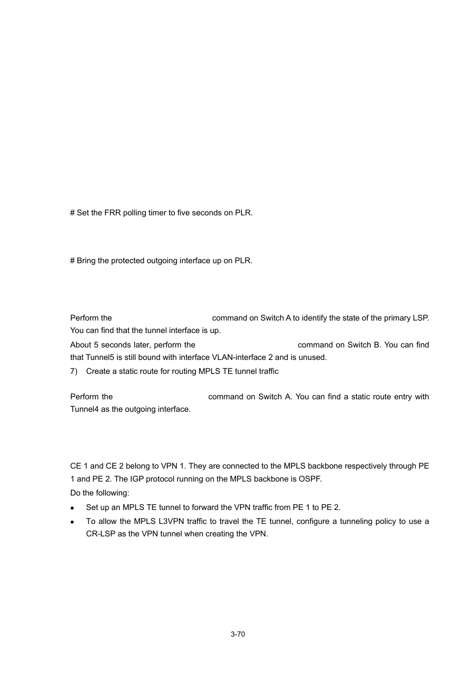 Mpls te in mpls l3vpn configuration example, Network requirements | H3C Technologies H3C S7500E Series Switches User Manual | Page 152 / 334