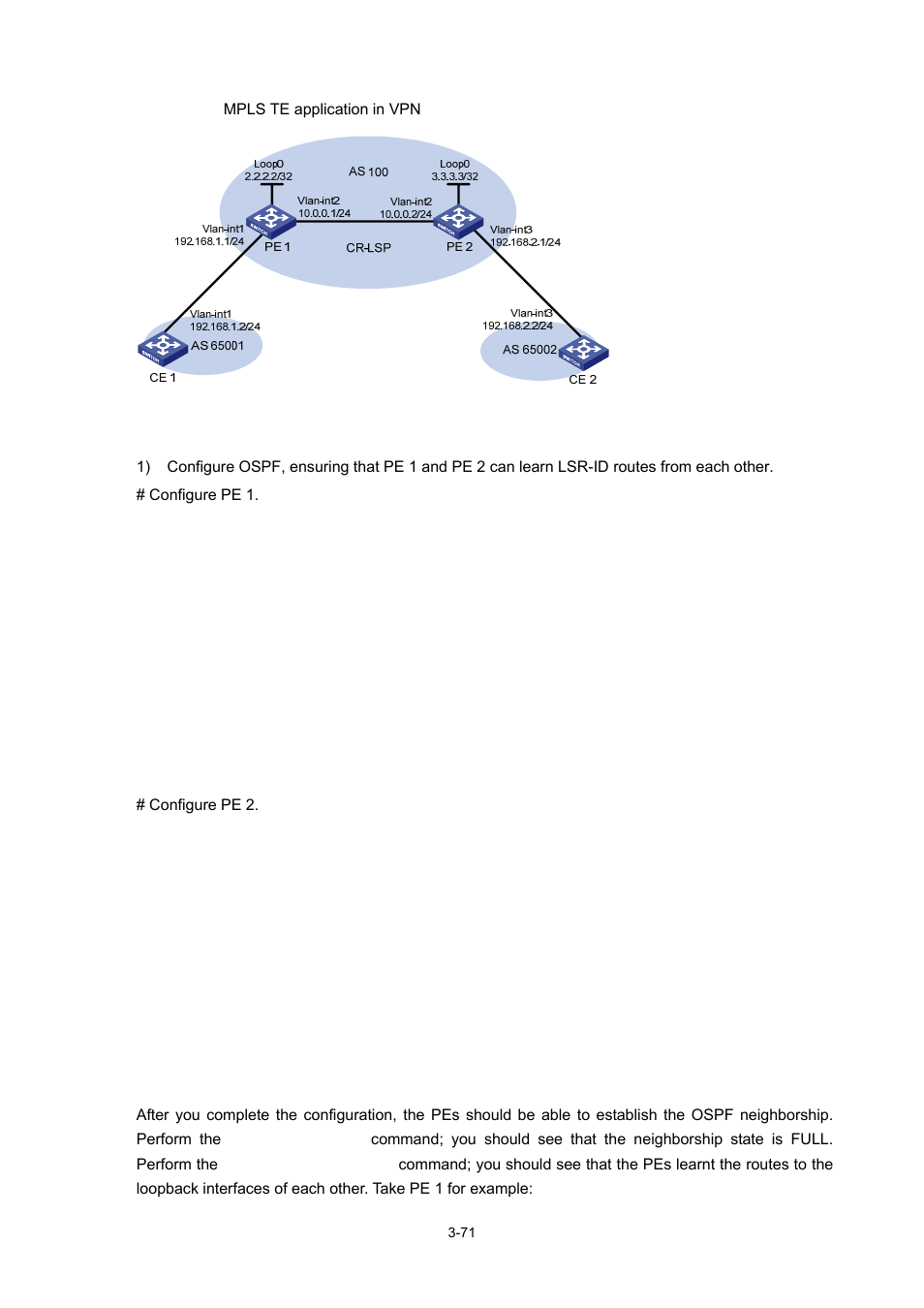 Configuration procedure | H3C Technologies H3C S7500E Series Switches User Manual | Page 153 / 334