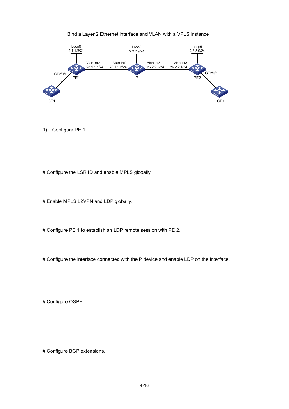 Configuration procedure | H3C Technologies H3C S7500E Series Switches User Manual | Page 176 / 334