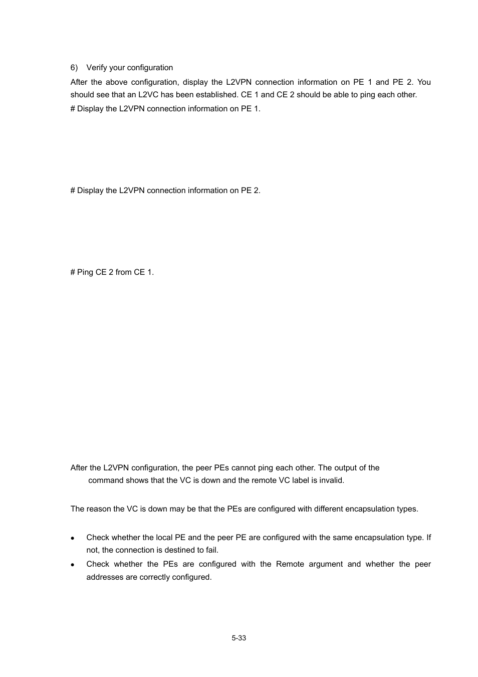 Troubleshooting mpls l2vpn | H3C Technologies H3C S7500E Series Switches User Manual | Page 225 / 334