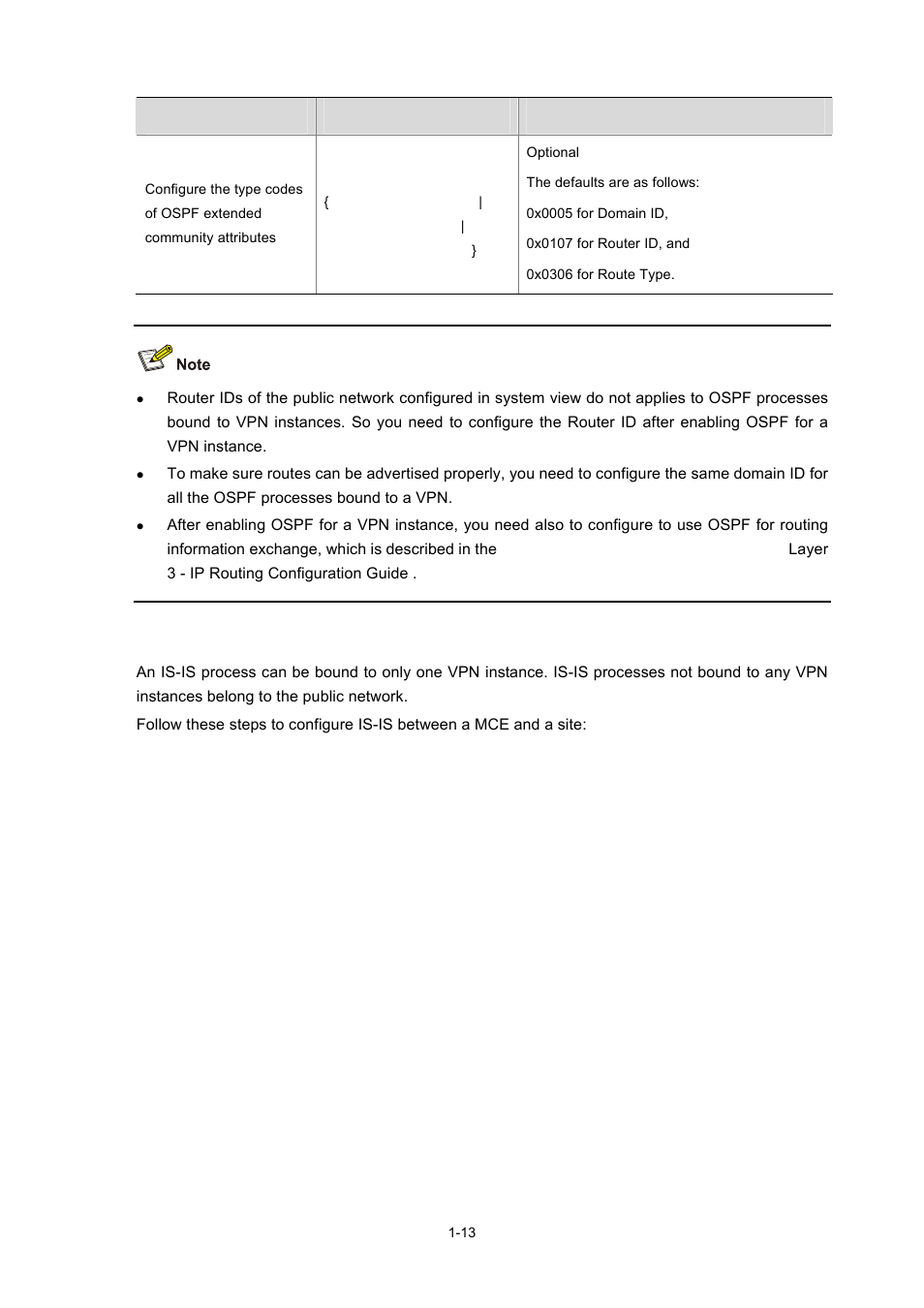 Configuring to use is-is between a mce and a site | H3C Technologies H3C S7500E Series Switches User Manual | Page 25 / 334