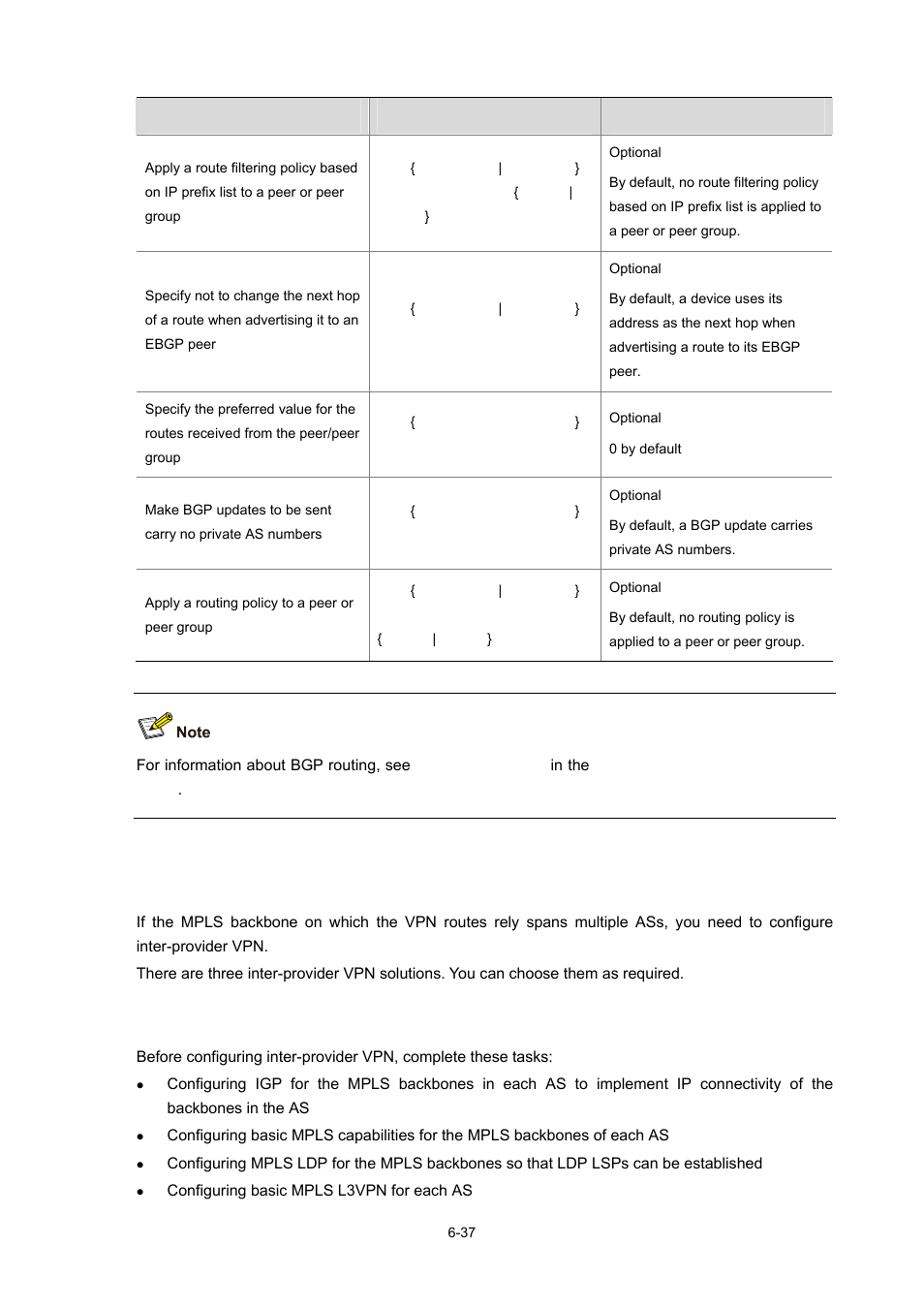 Configuring inter-provider vpn, Configuration prerequisites | H3C Technologies H3C S7500E Series Switches User Manual | Page 262 / 334