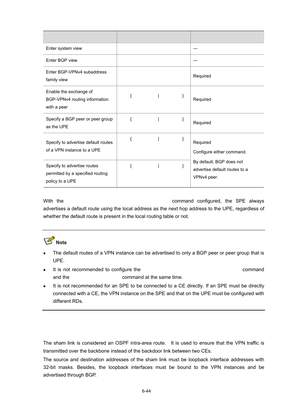 Configuring ospf sham link | H3C Technologies H3C S7500E Series Switches User Manual | Page 269 / 334