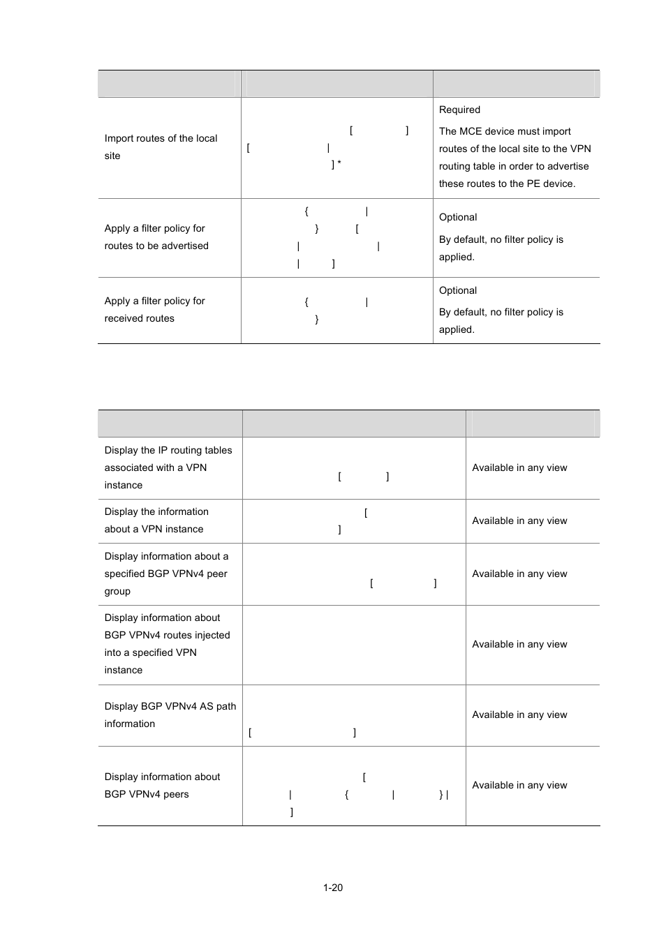 Displaying and maintaining mce | H3C Technologies H3C S7500E Series Switches User Manual | Page 32 / 334