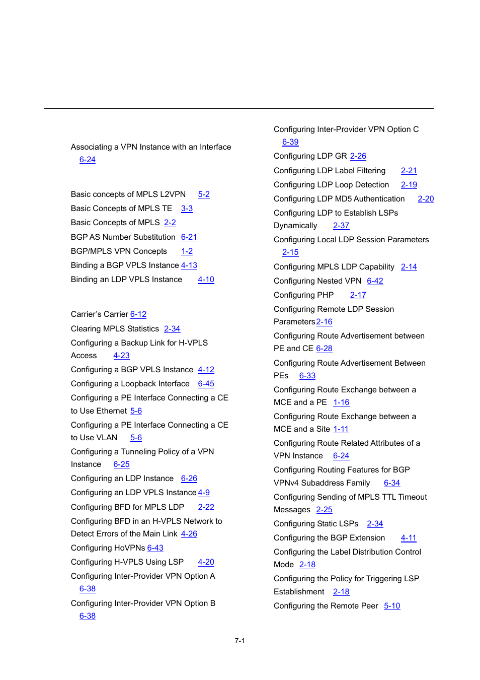 7 index, Index | H3C Technologies H3C S7500E Series Switches User Manual | Page 332 / 334