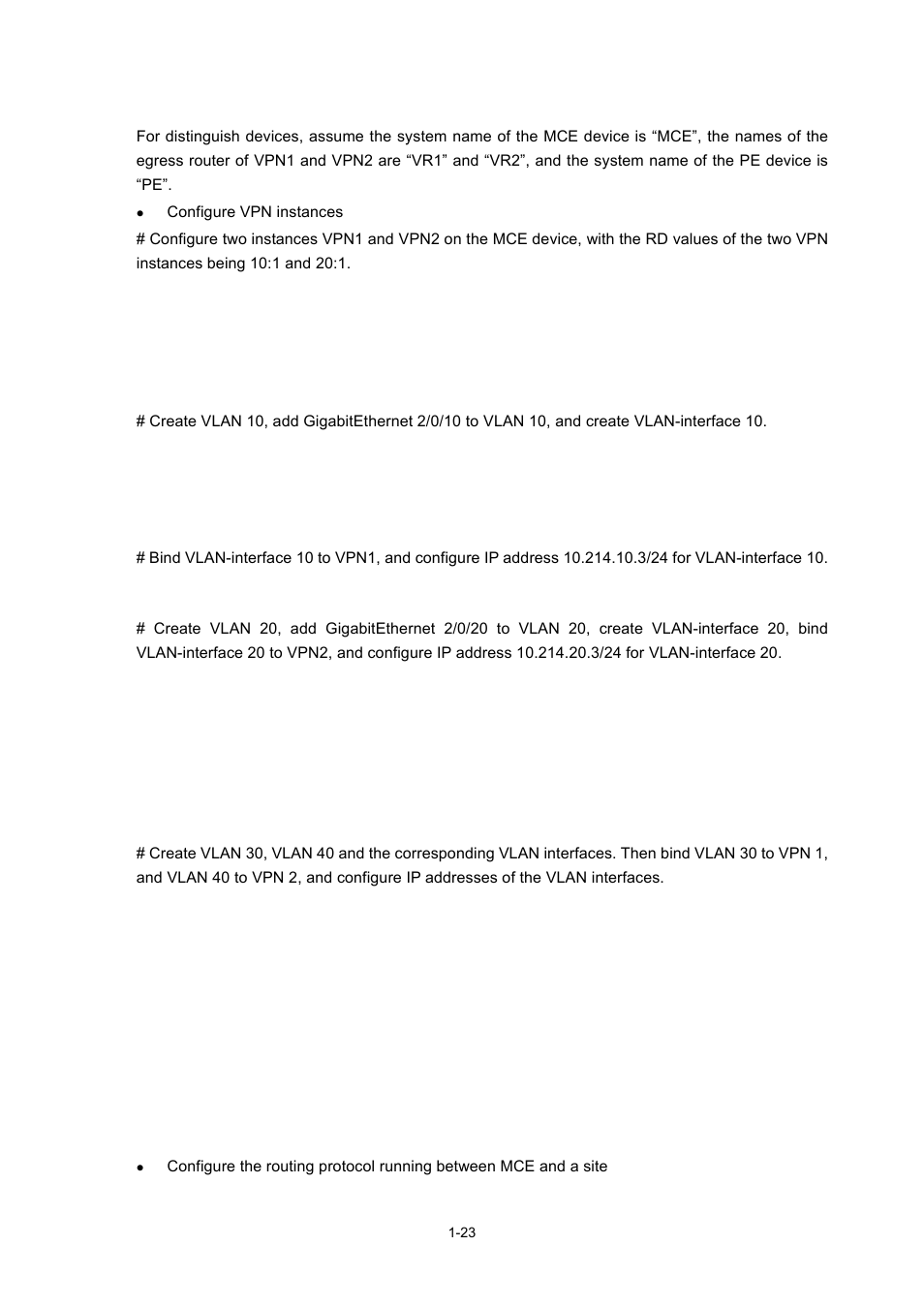 Configuration procedure | H3C Technologies H3C S7500E Series Switches User Manual | Page 35 / 334