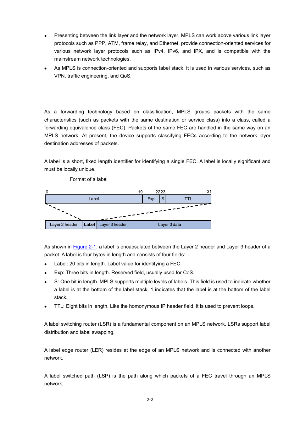 Basic concepts of mpls, Label | H3C Technologies H3C S7500E Series Switches User Manual | Page 44 / 334