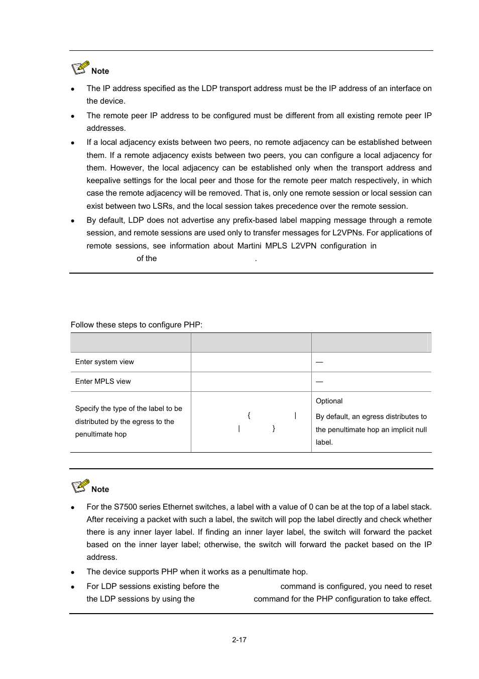 Configuring php | H3C Technologies H3C S7500E Series Switches User Manual | Page 59 / 334