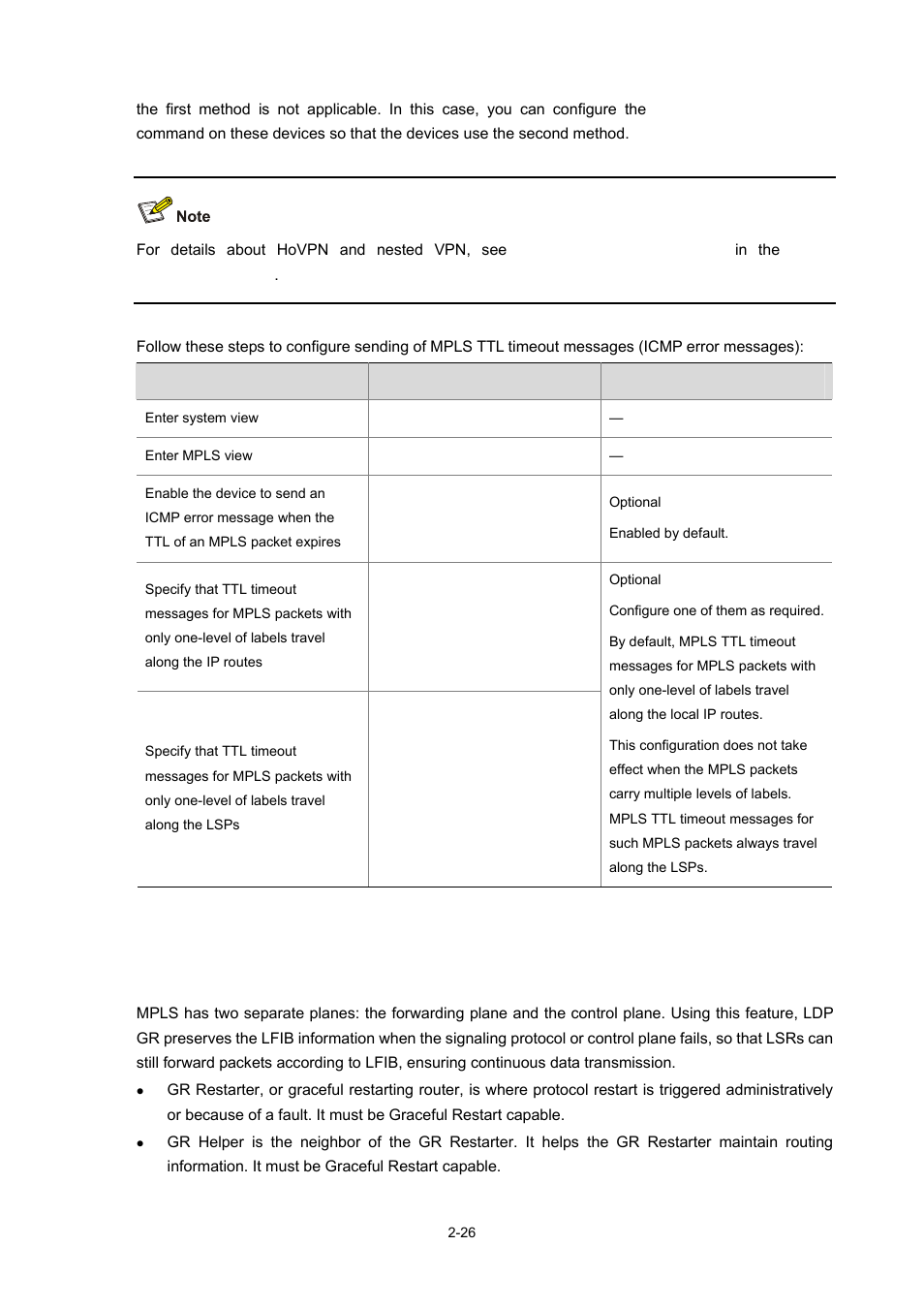 Configuring ldp gr, Ldp gr overview | H3C Technologies H3C S7500E Series Switches User Manual | Page 68 / 334