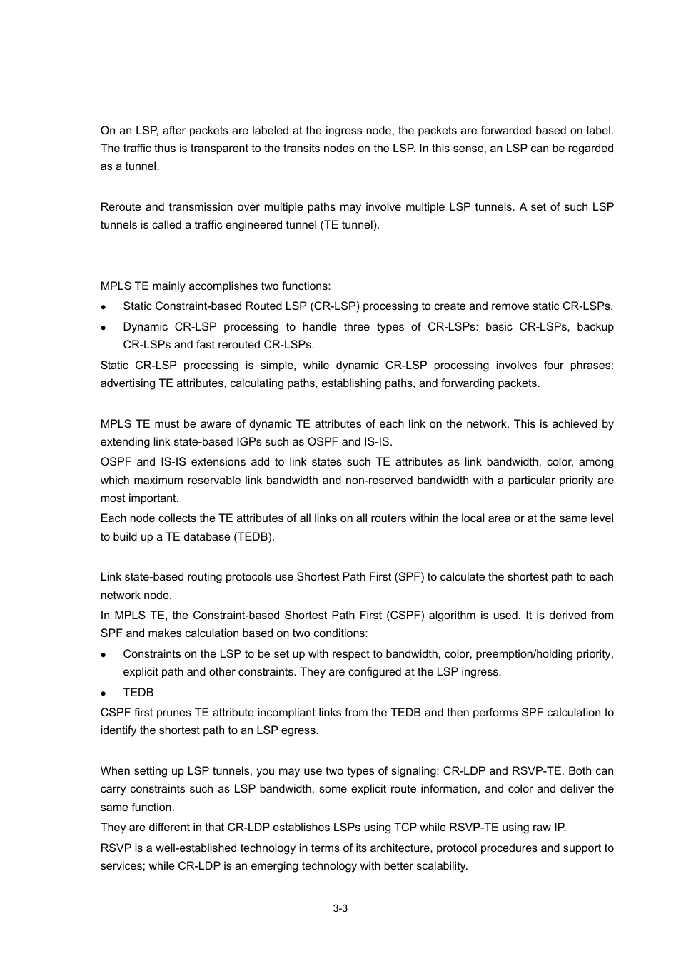 Basic concepts of mpls te, Lsp tunnel, Mpls te tunnel | Mpls te implementation, Advertising te attributes, Calculating paths, Establishing paths, 3 mpls te implementation | H3C Technologies H3C S7500E Series Switches User Manual | Page 85 / 334