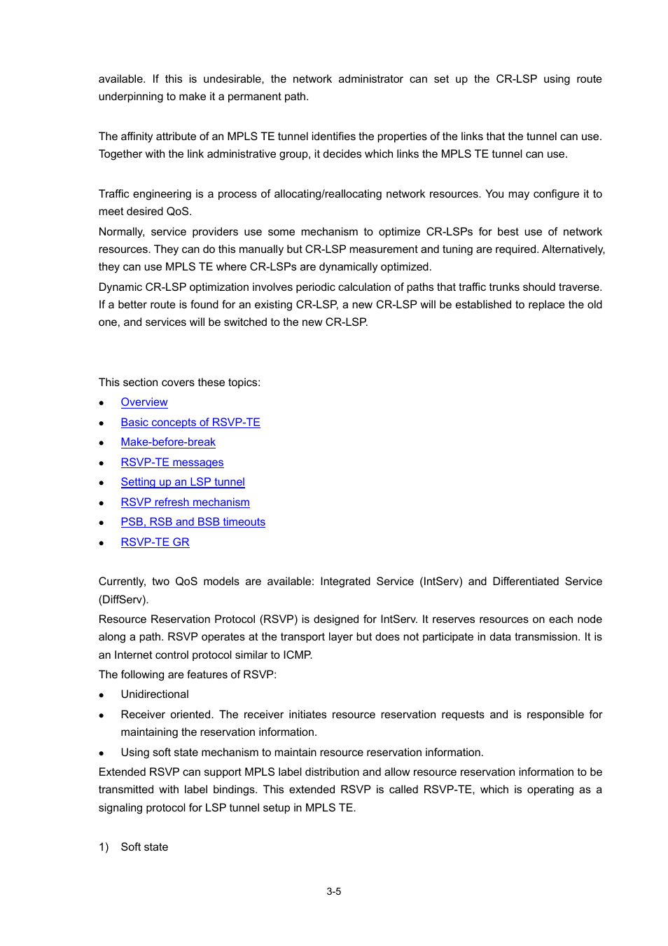 Administrative group and affinity attribute, Reoptimization, Rsvp-te | Overview, Basic concepts of rsvp-te | H3C Technologies H3C S7500E Series Switches User Manual | Page 87 / 334