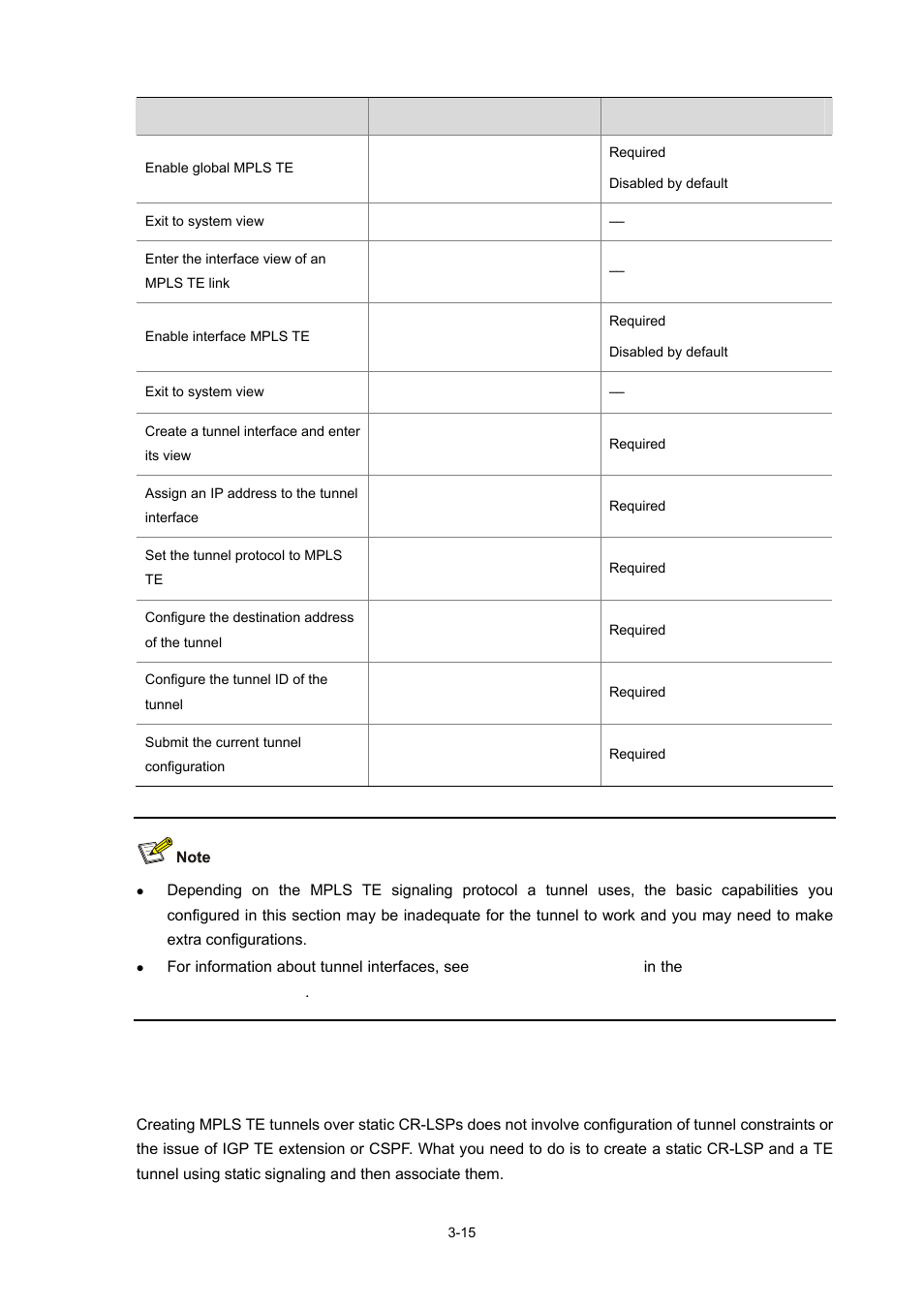 Creating mpls te tunnel over static cr-lsp | H3C Technologies H3C S7500E Series Switches User Manual | Page 97 / 334