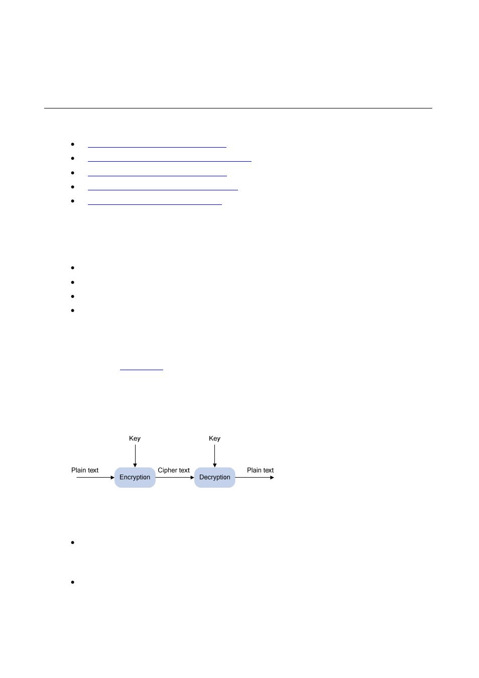 11 public key configuration, Asymmetric key algorithm overview, Basic concepts | Key algorithm types, Public key configuration | H3C Technologies H3C S7500E Series Switches User Manual | Page 196 / 269