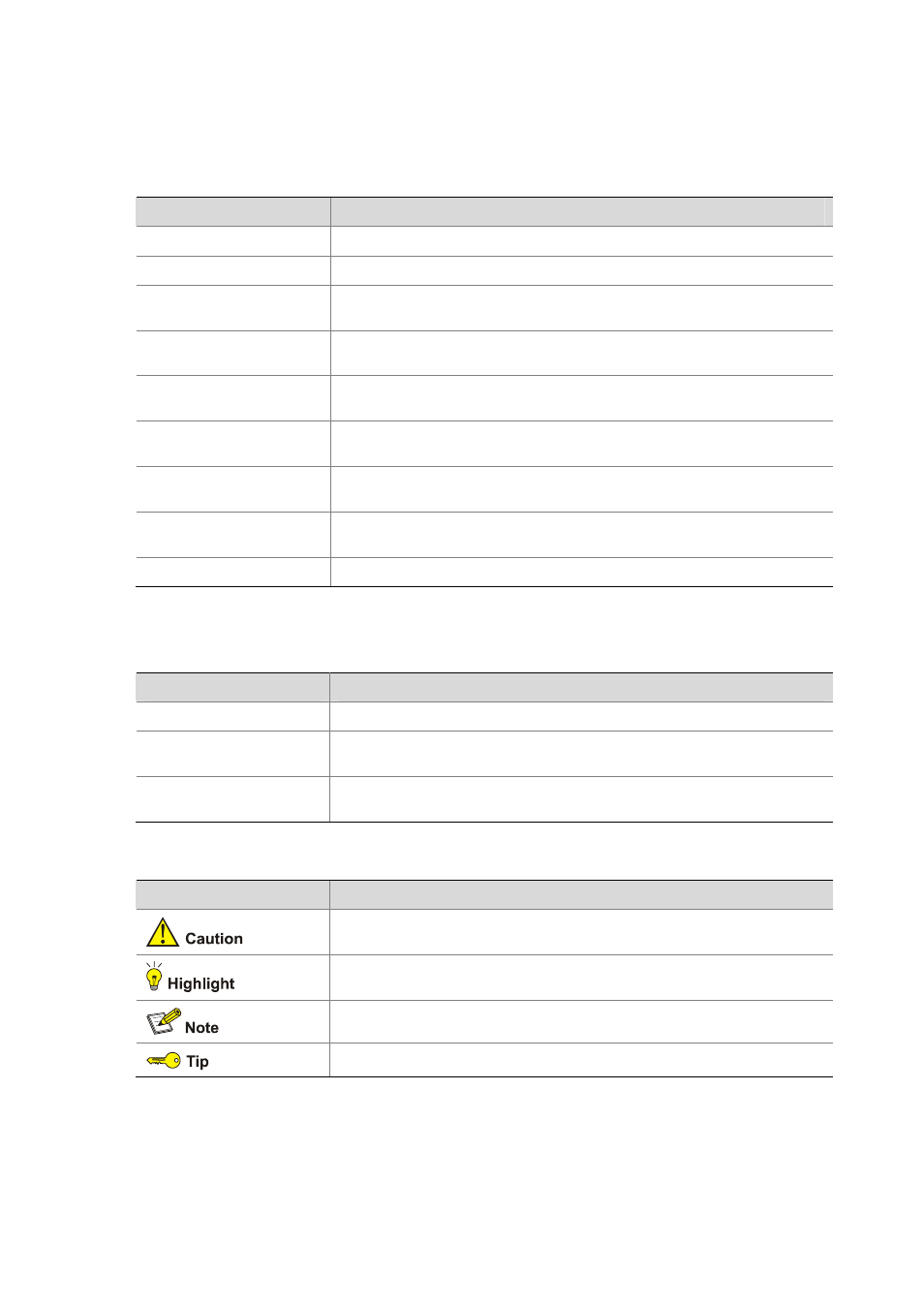 Conventions, Command conventions, Gui conventions | Symbols | H3C Technologies H3C S7500E Series Switches User Manual | Page 4 / 269