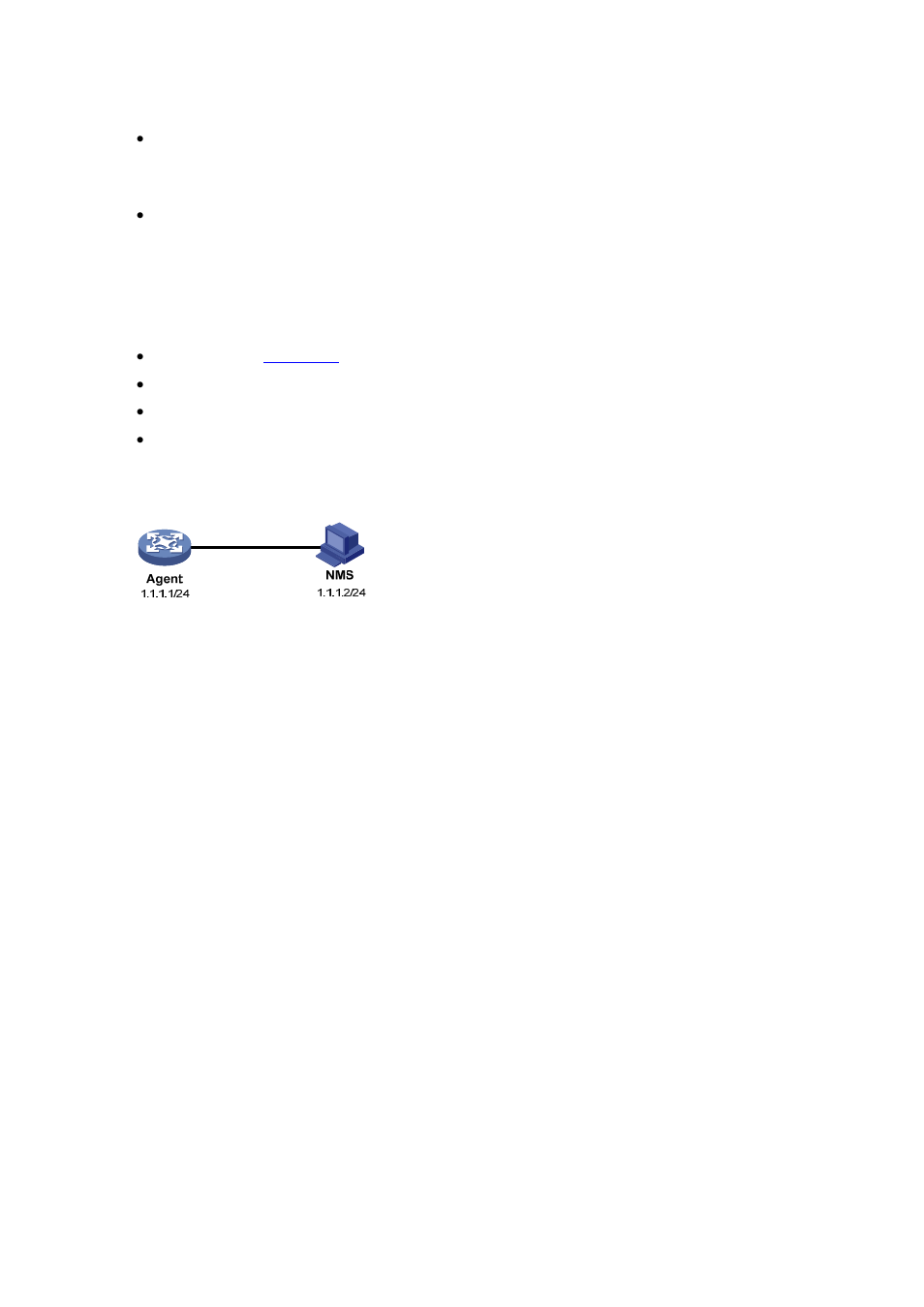 Snmpv3 configuration example, Network requirements, Configuration procedure | H3C Technologies H3C S7500E Series Switches User Manual | Page 130 / 208