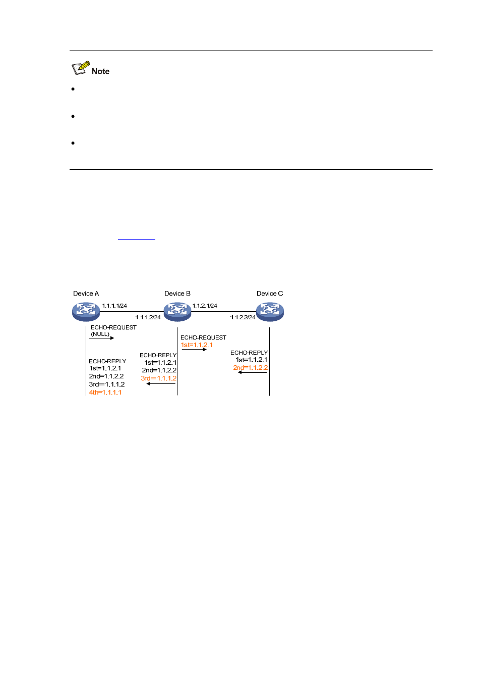 Ping configuration example, Network requirements, Configuration procedure | H3C Technologies H3C S7500E Series Switches User Manual | Page 14 / 208