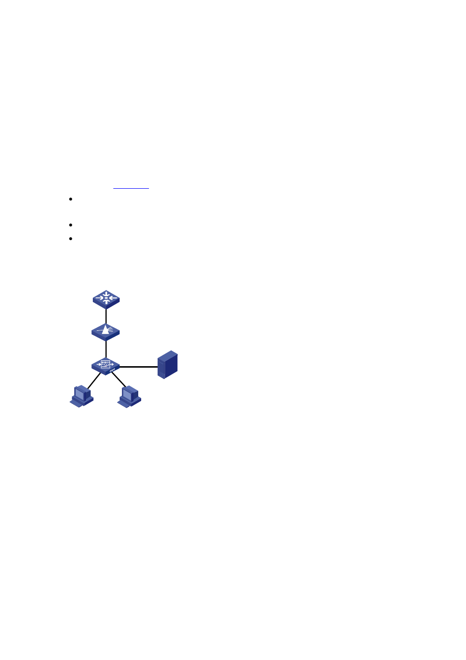 Network requirements, Configuration procedure | H3C Technologies H3C S7500E Series Switches User Manual | Page 169 / 208