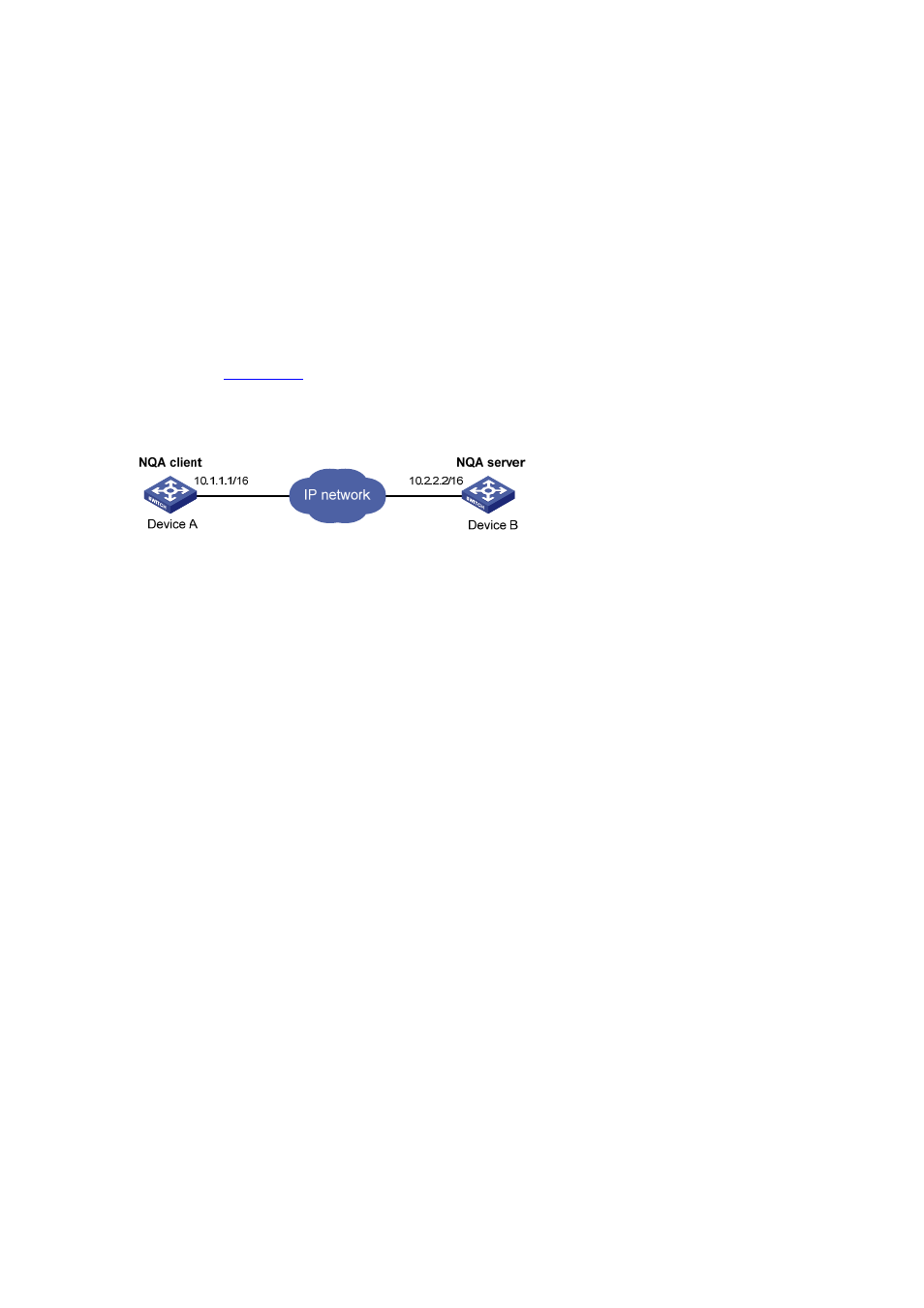 Tcp test configuration example, Network requirements, Configuration procedure | H3C Technologies H3C S7500E Series Switches User Manual | Page 57 / 208