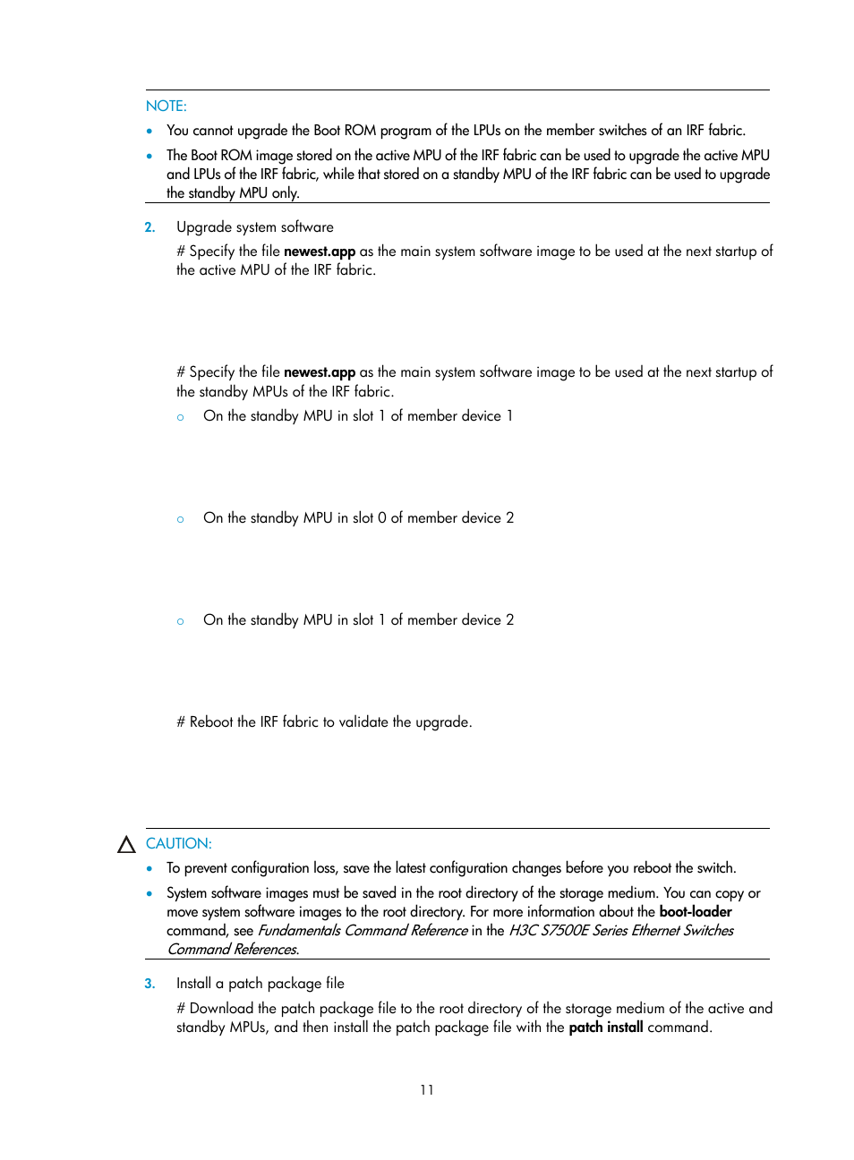 H3C Technologies H3C S7500E Series Switches User Manual | Page 12 / 31