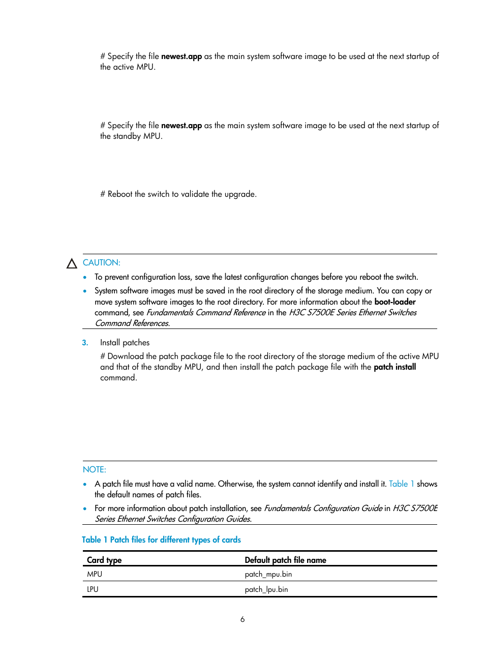 H3C Technologies H3C S7500E Series Switches User Manual | Page 7 / 31