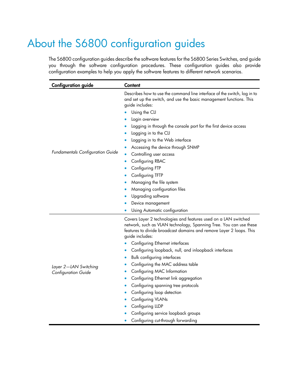 H3C Technologies H3C S6800 Series Switches User Manual | 4 pages