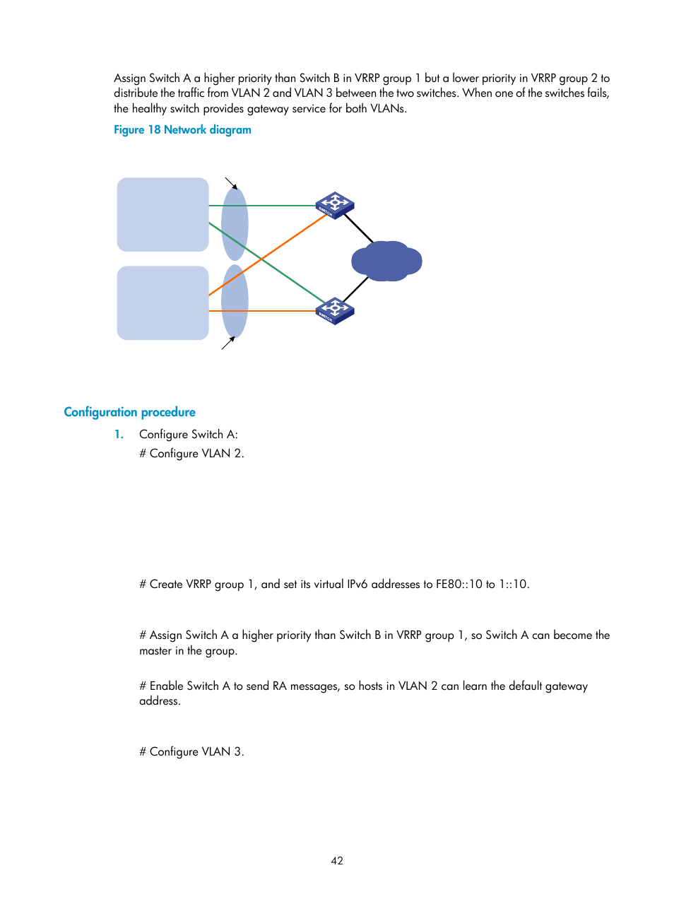 Configuration procedure | H3C Technologies H3C S6800 Series Switches User Manual | Page 50 / 68