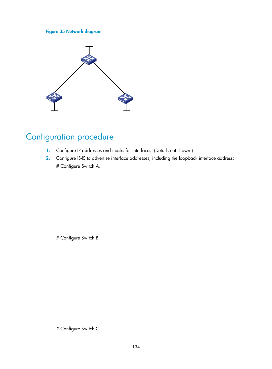 Configuration procedure | H3C Technologies H3C S6800 Series Switches User Manual | Page 147 / 526