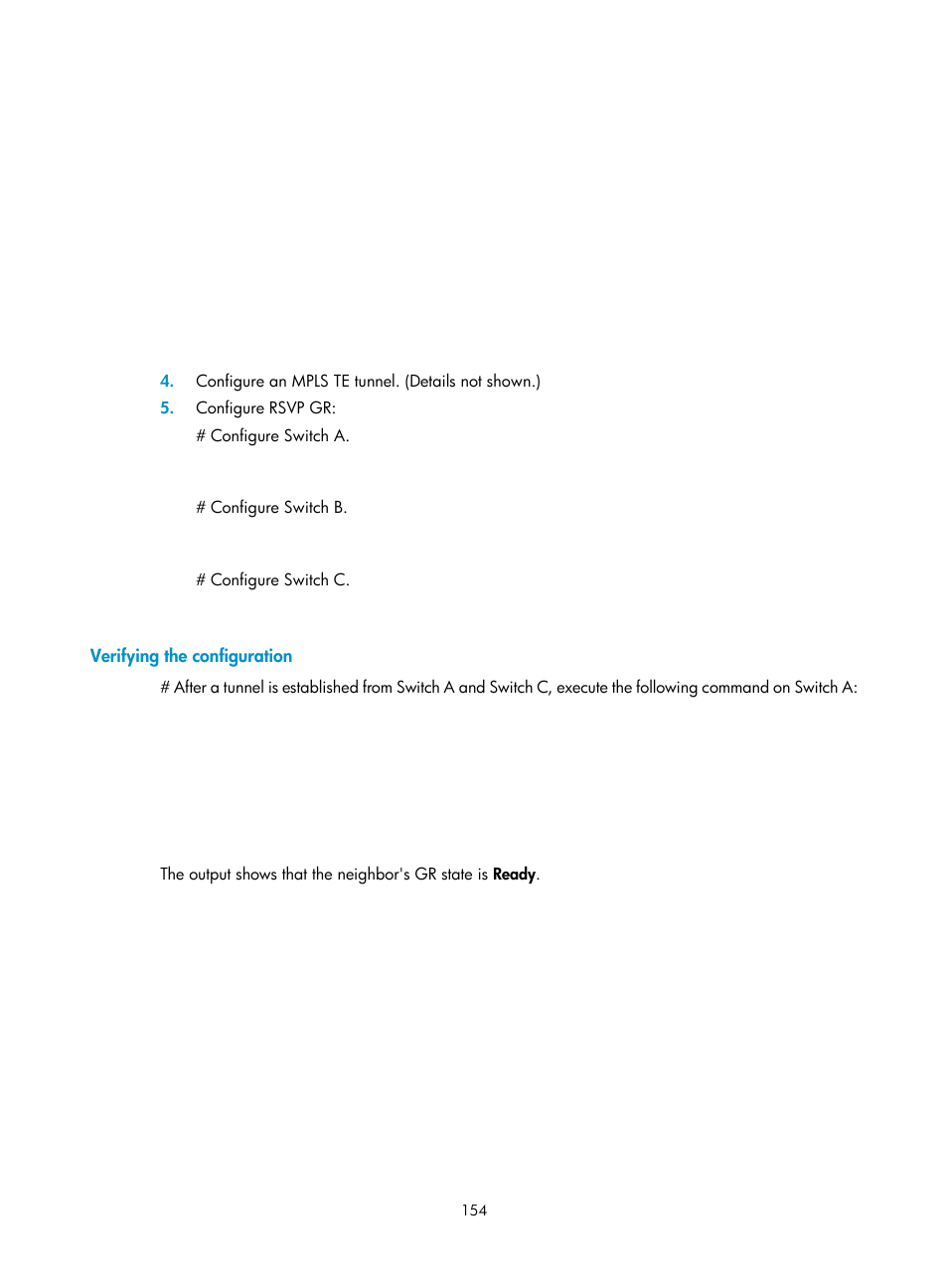 Verifying the configuration | H3C Technologies H3C S6800 Series Switches User Manual | Page 167 / 526