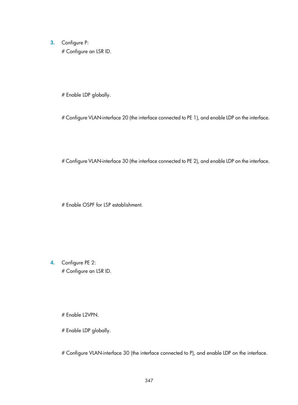 H3C Technologies H3C S6800 Series Switches User Manual | Page 360 / 526