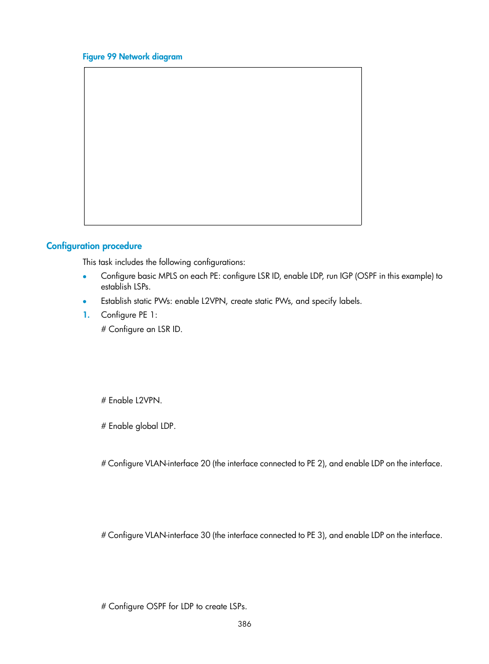 Configuration procedure | H3C Technologies H3C S6800 Series Switches User Manual | Page 399 / 526