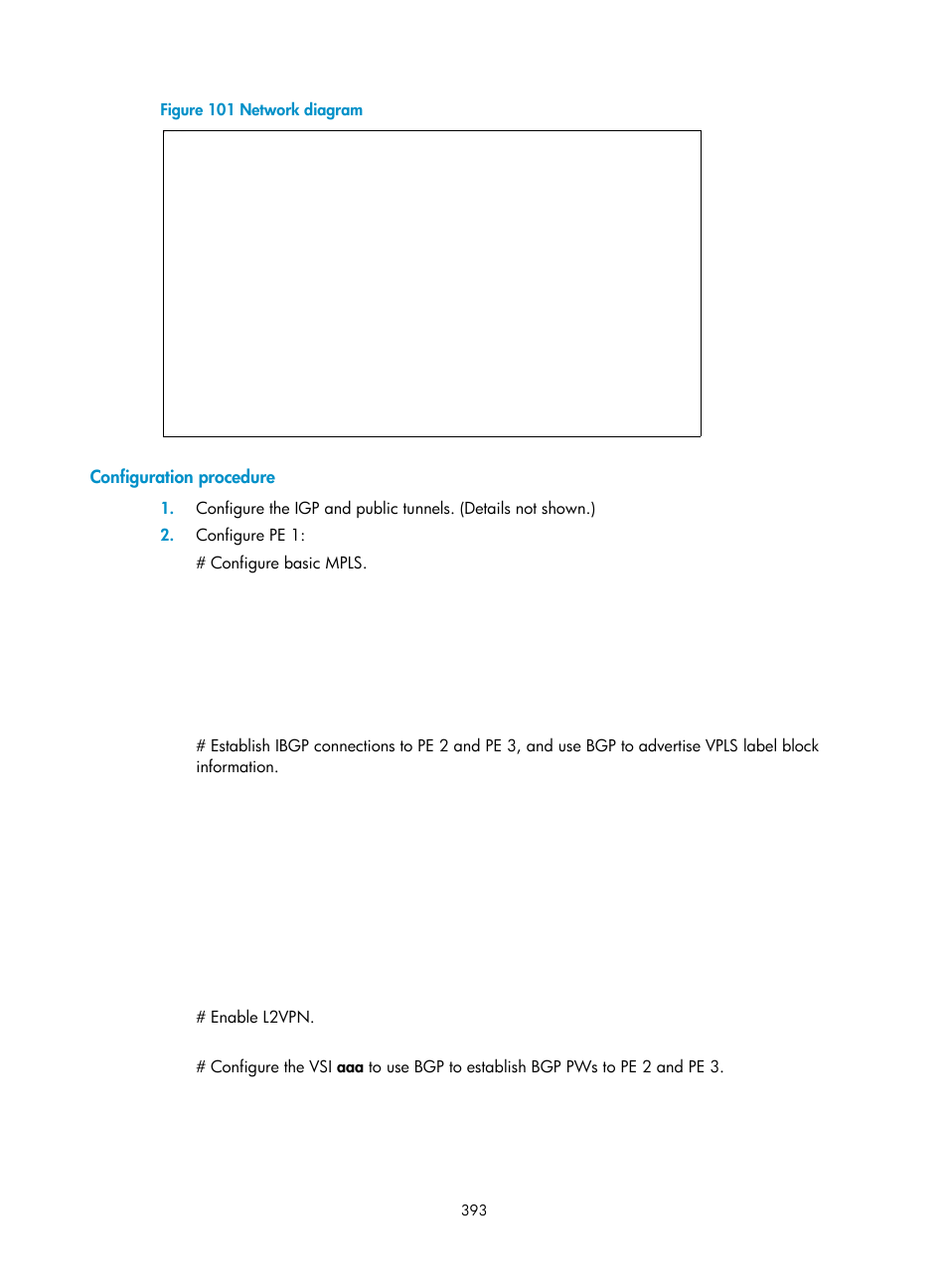 Configuration procedure | H3C Technologies H3C S6800 Series Switches User Manual | Page 406 / 526