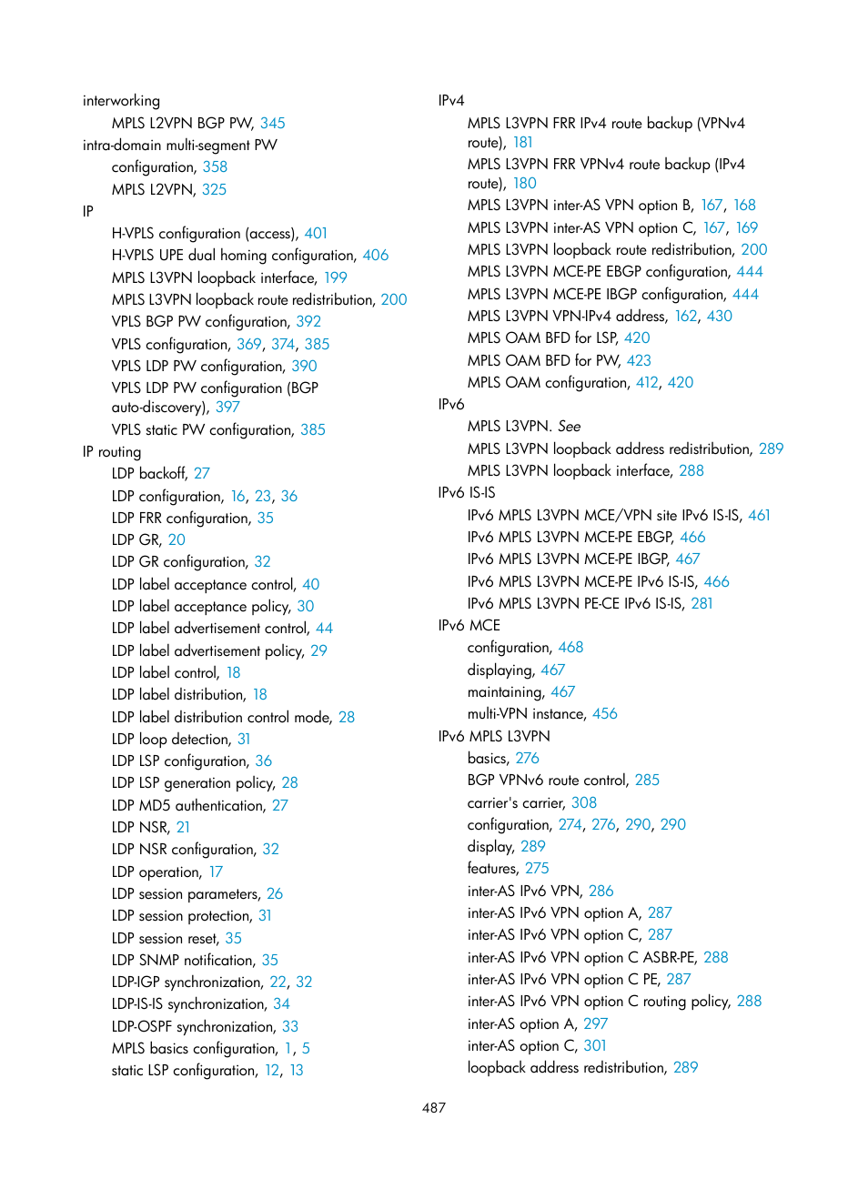 H3C Technologies H3C S6800 Series Switches User Manual | Page 500 / 526